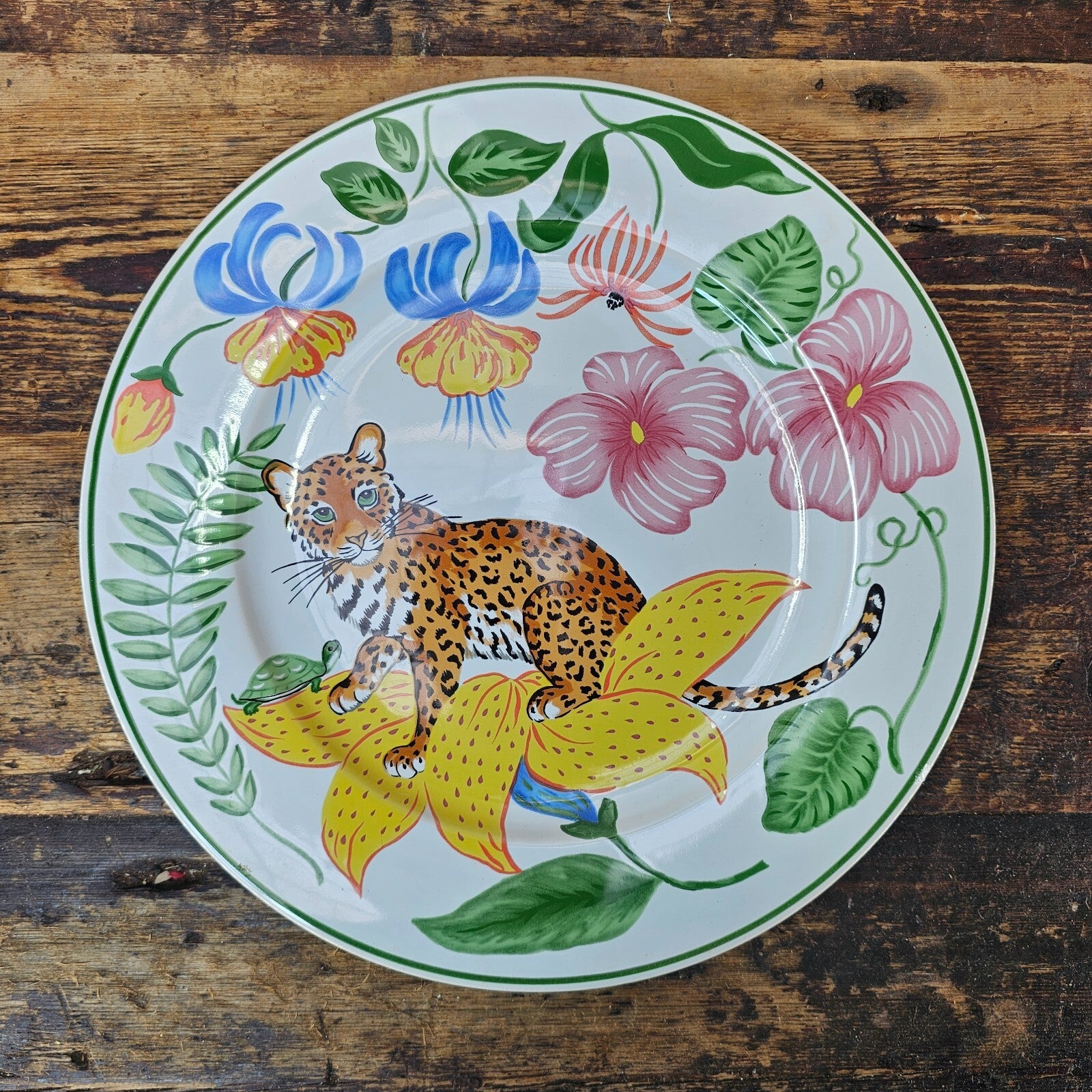1995 Lynn Chase Jungle Flowers France Service Plate /Charger 12 3/8"