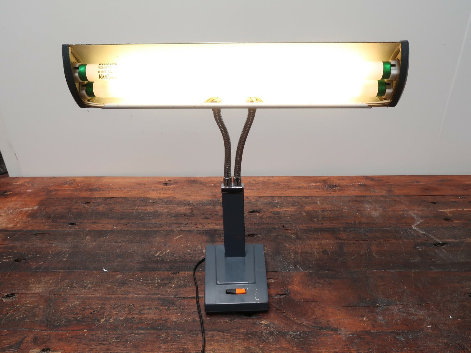 Vintage Imar Double Gooseneck Office Desk Lamp Light Made In Japan