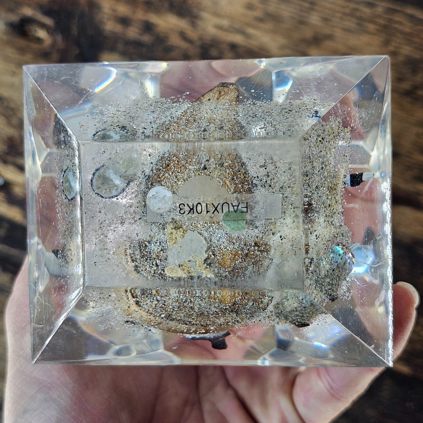 Vintage Lucite Canadian Geese Duck Paperweight
