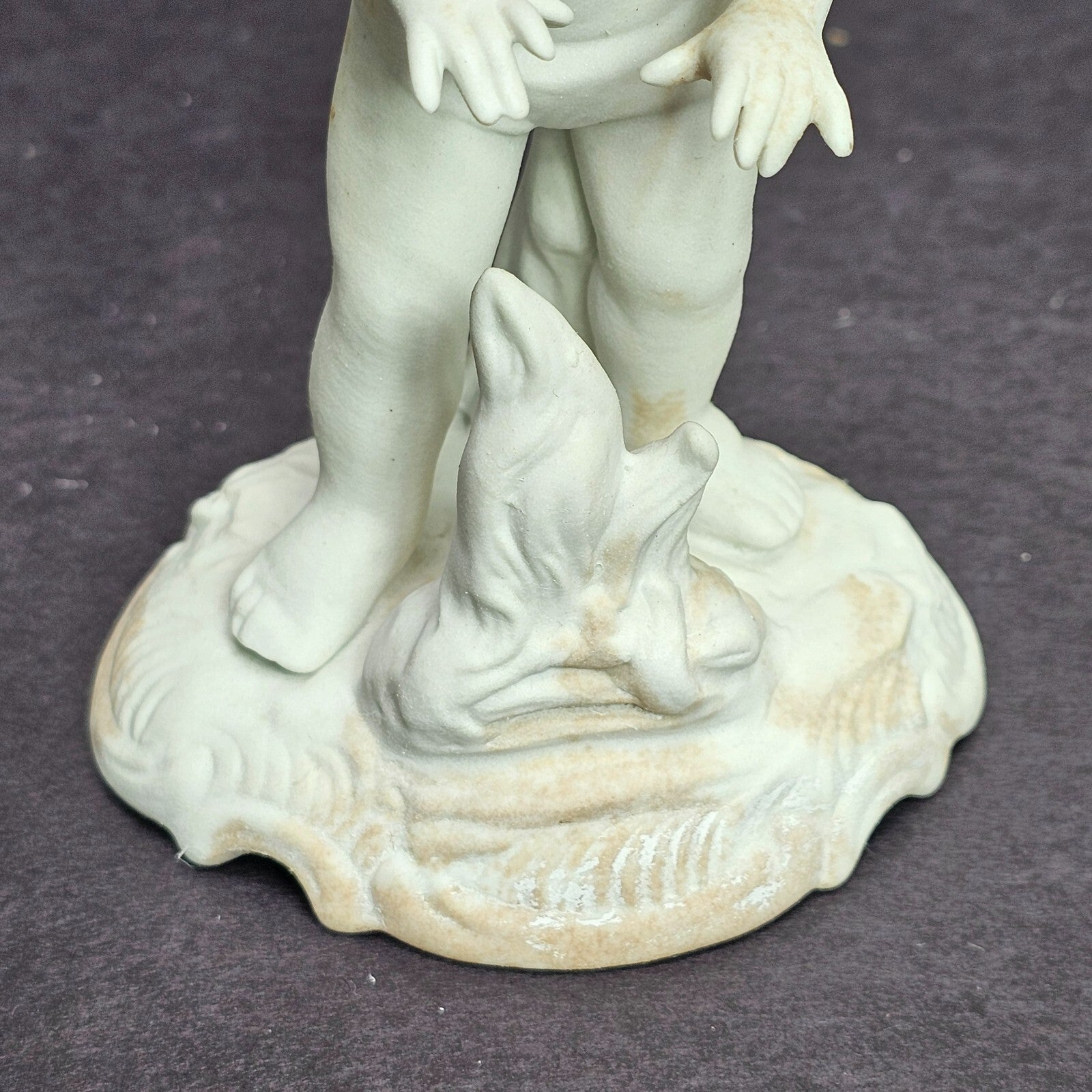 Vintage Dresden Original Germany Bisque Cherub Figurines Four Seasons (Stains)