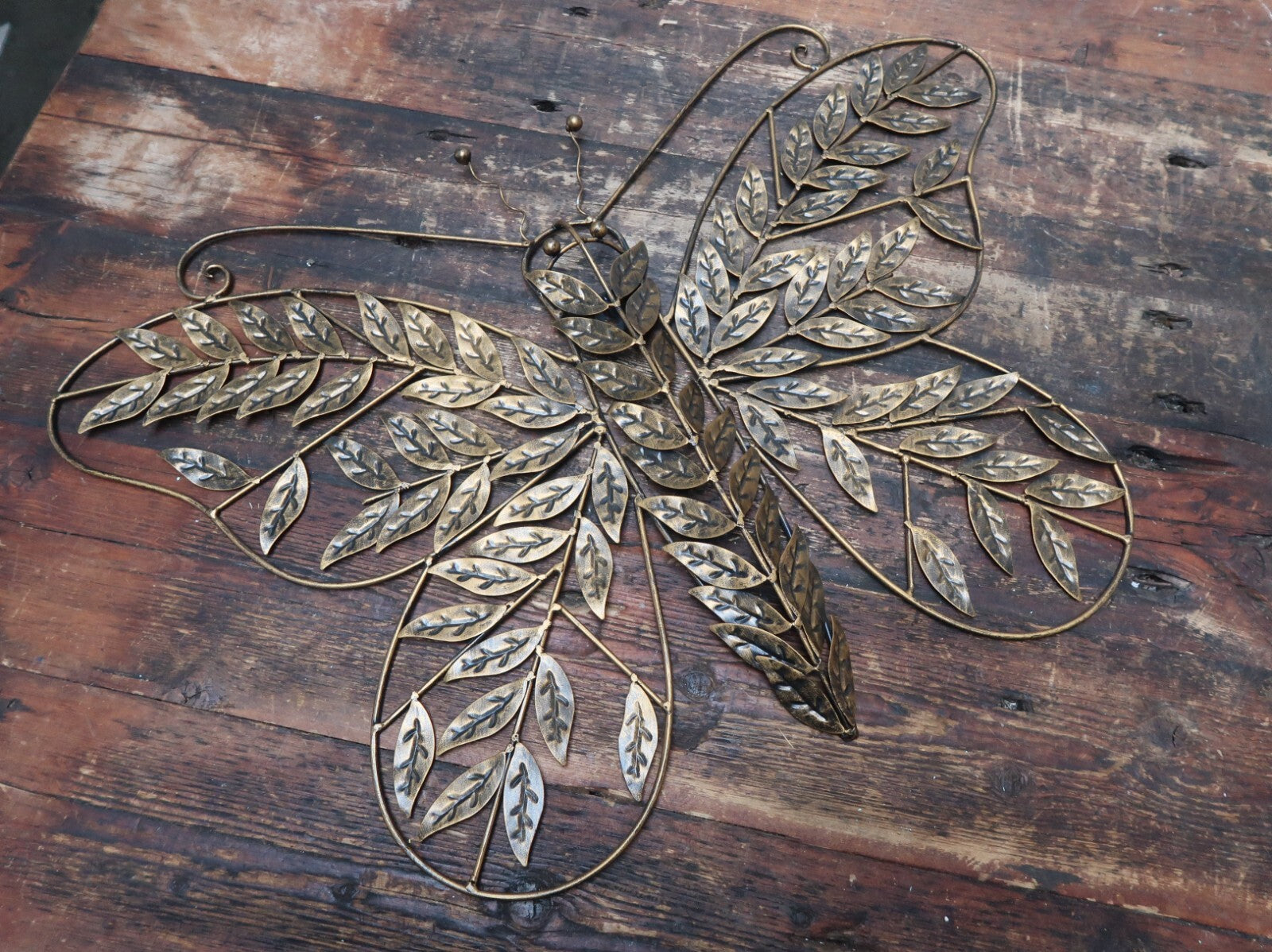 Set of 2 Metal Butterfly (W26" x H18") & Dragonfly (W29" x H19") Wall Art Decor