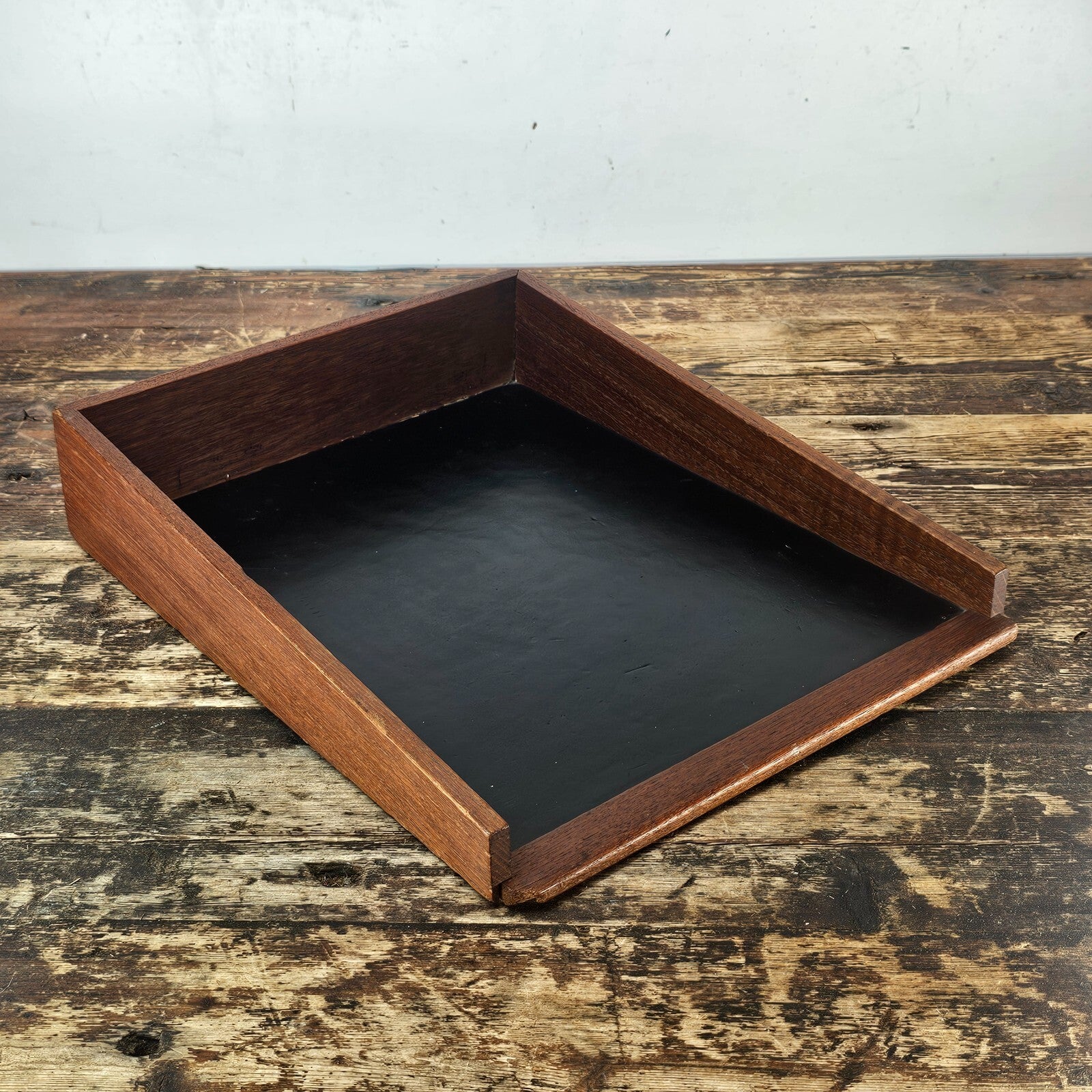 Jens Risom Style Vintage Walnut Letter Tray (1950s-1960s)