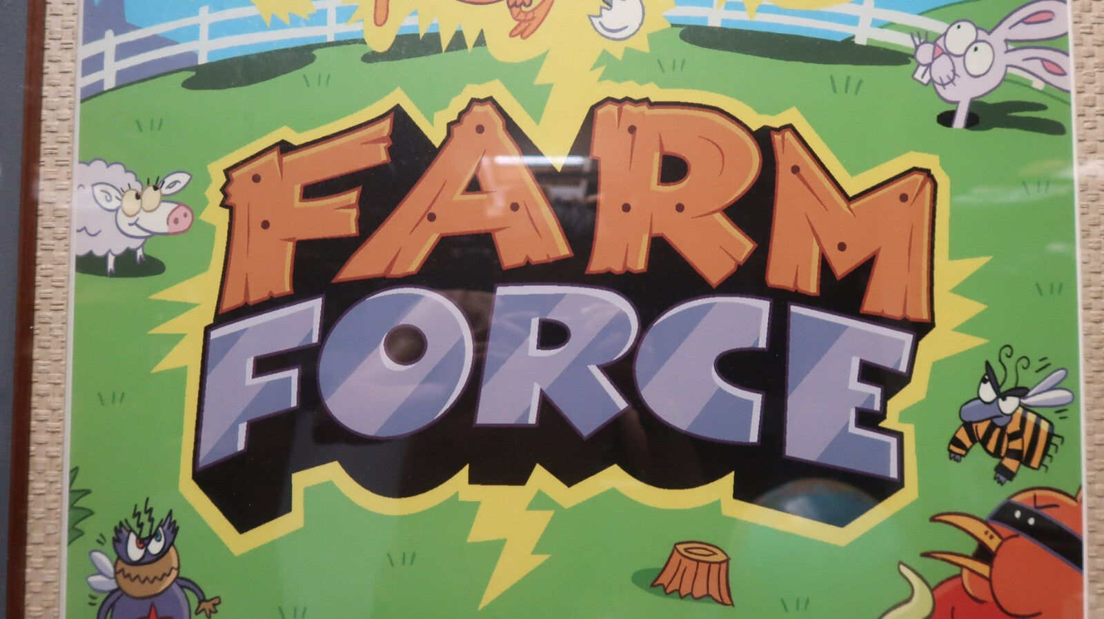 Farm Force 2005 Nickelodeon TV Animation Poster In Large Wood Frame 38" x 48"