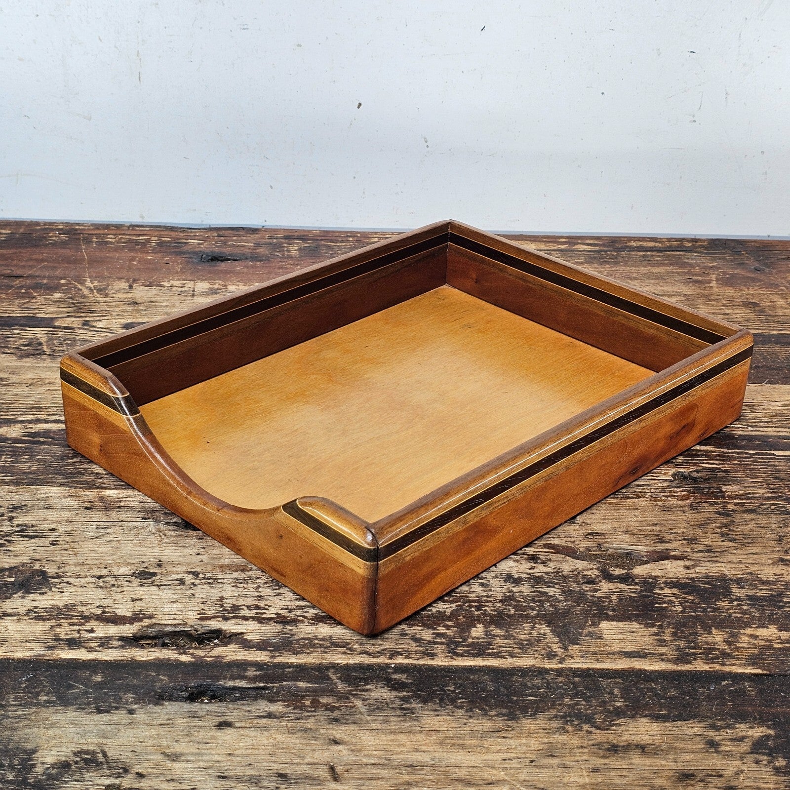 Nordic Style Vintage Wooden Document Tray