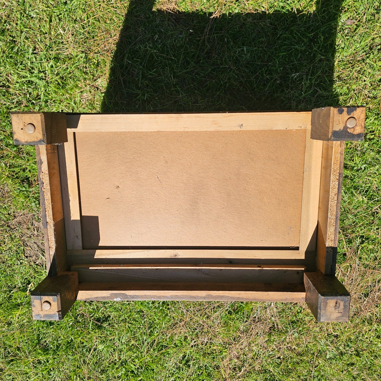 Wood Nightstand With 2 Drawers Bedside Table
