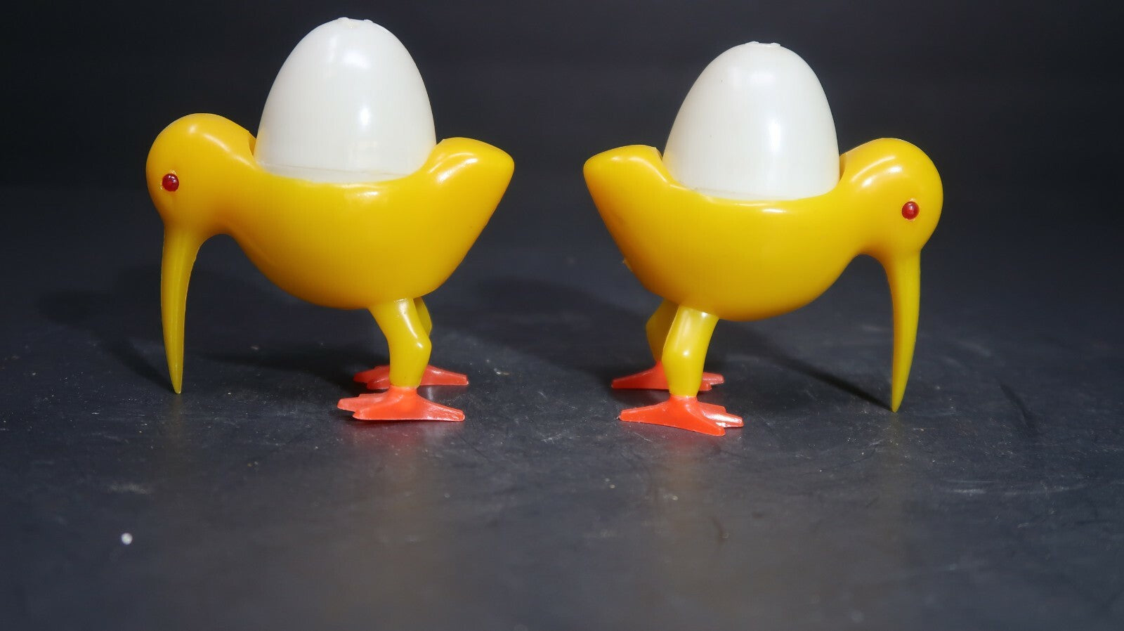 1960's Cute Vintage Yellow Birds and Eggs Salt and Pepper Shakers Plastic
