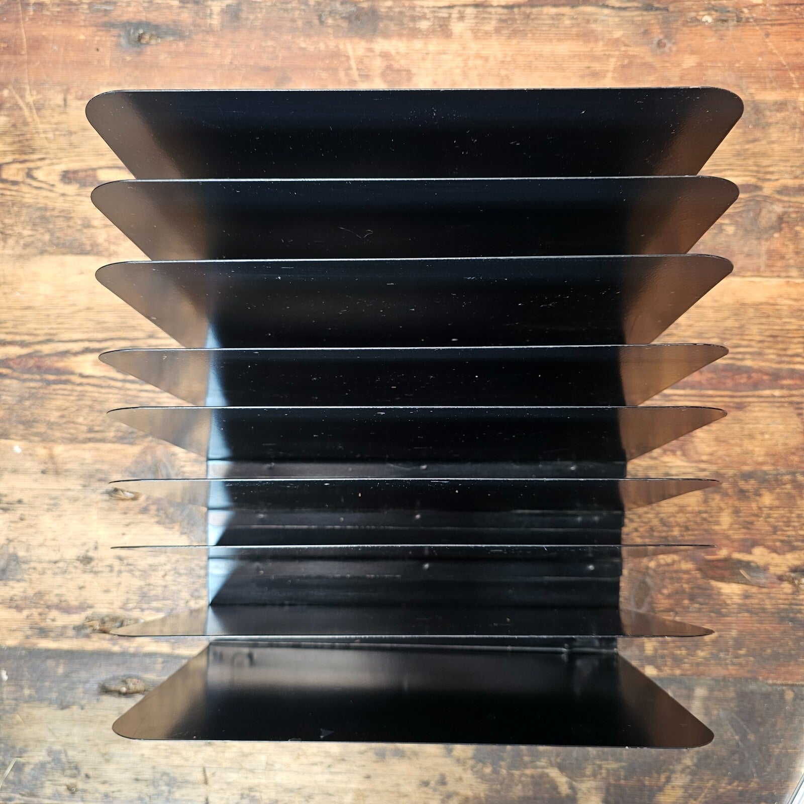 Vintage Steelmaster LIT-NING Inclined 8 Compartment Desktop File Organizer