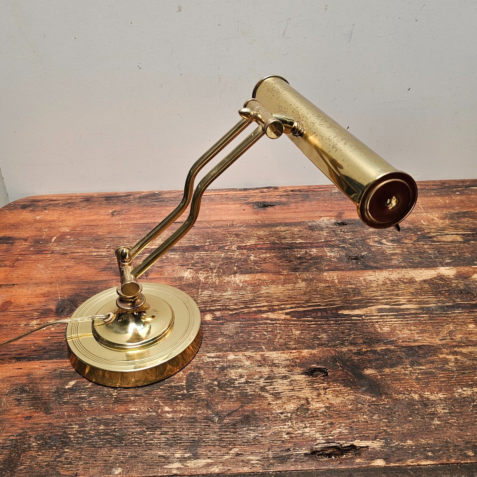 Vintage Brass Finish Bankers Desk Lamp
