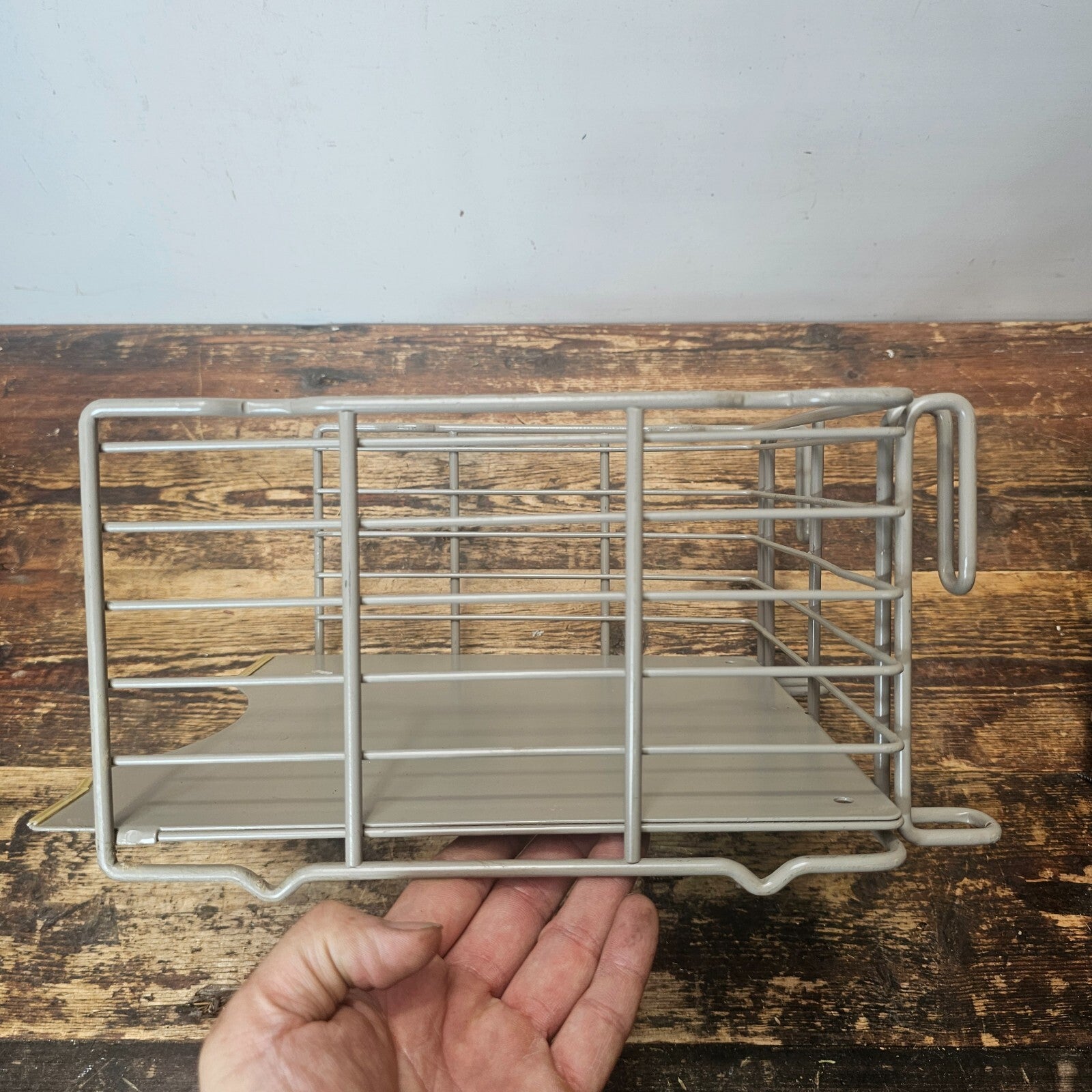 Vintage Steel Wire Stackable / Wall Mountable Storage Basket Organizer Set