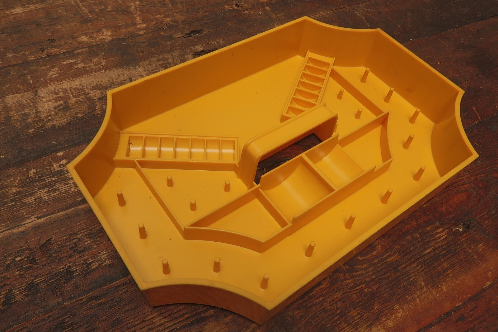 Vintage Max Klein Plastic Sewing Box With Yellow Tray