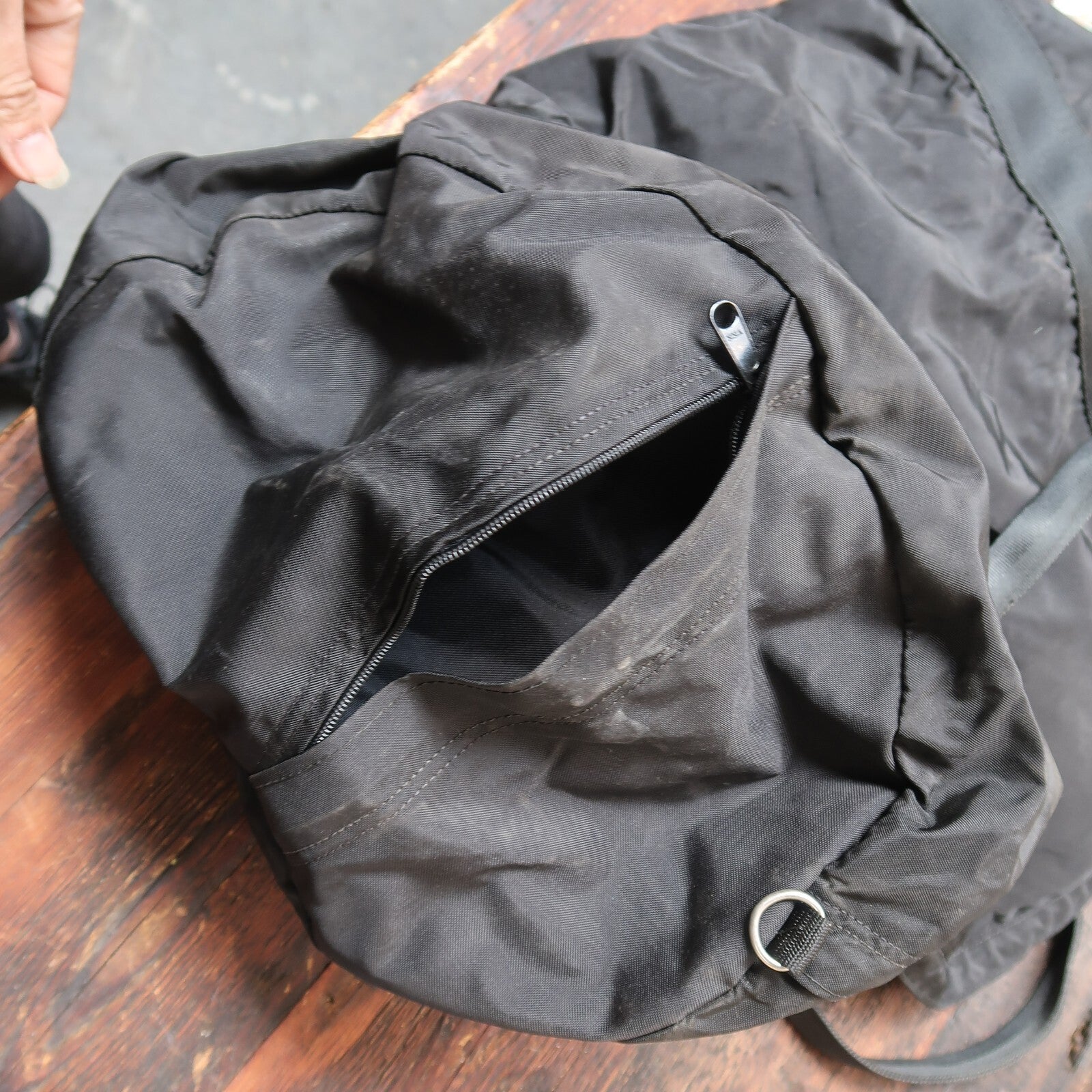 Outdoor Products Large Duffle Bag Black 70's Green Tree Logo 30" x 13" x 13"