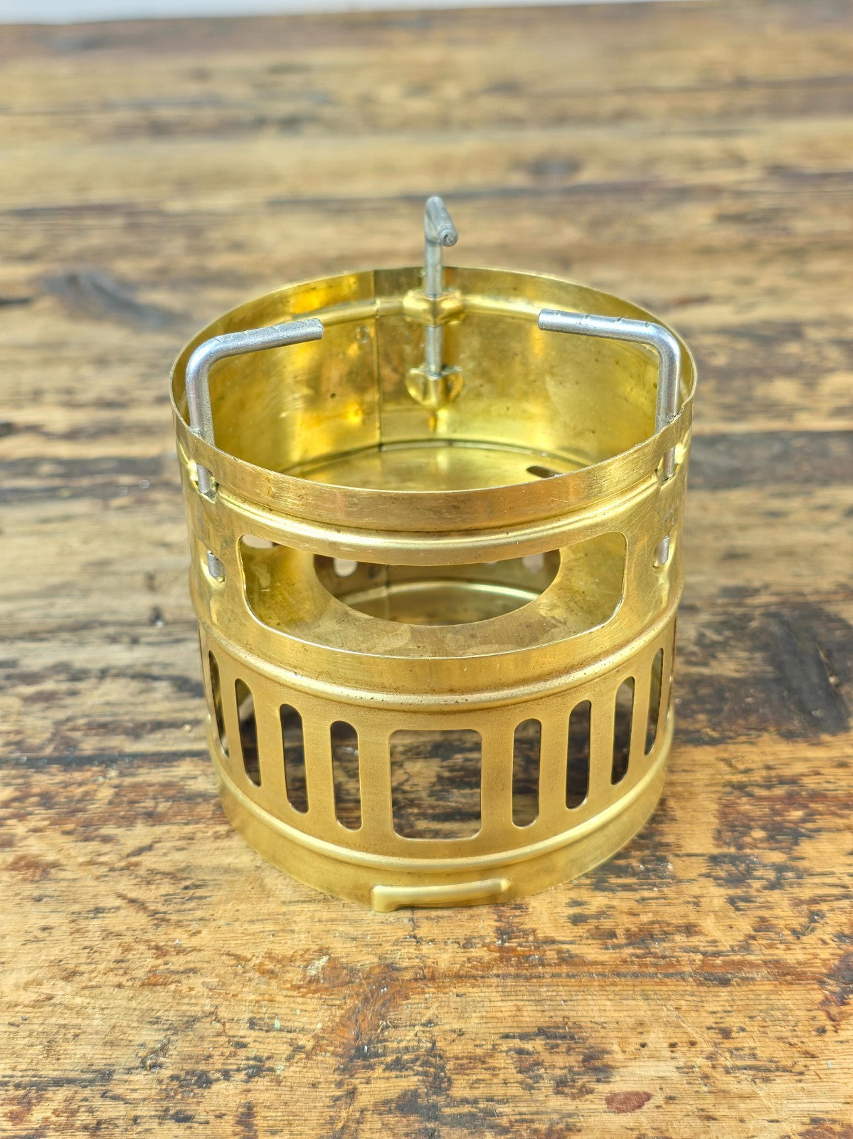 Vintage SVEA 123 brass camping stove — made in Sweden.