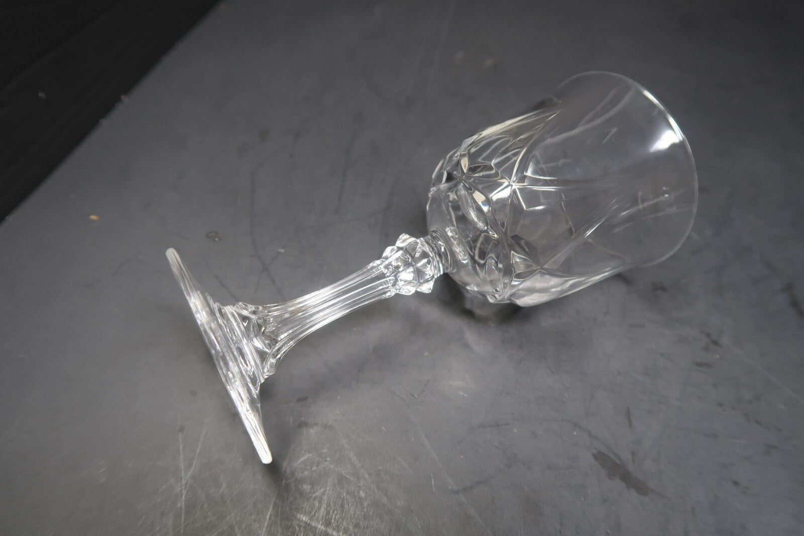 Set of 4 Cristal D'Arques Crystal Wine Goblets Glasses 3" x 3" x H 6" (each)