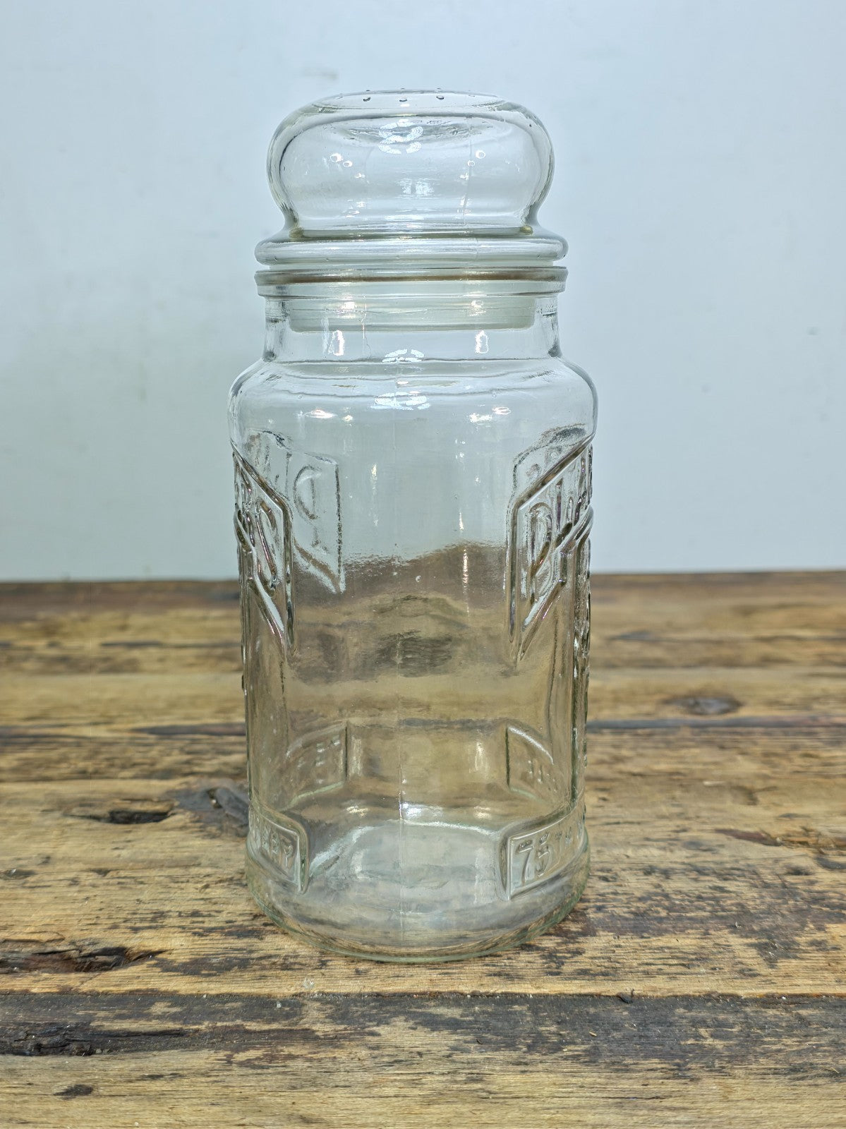 Vintage 1981 Planters Mr. Peanut 75th Anniversary Glass Jar