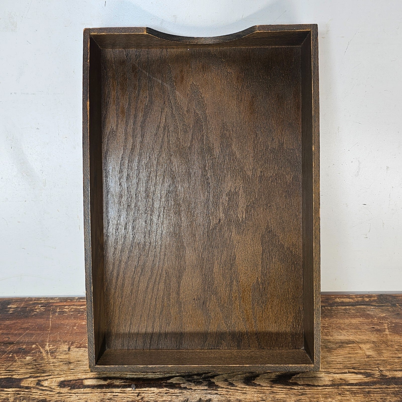 Vintage Hedges Files "The Line" No. 1722 Oak Wood Paper Tray