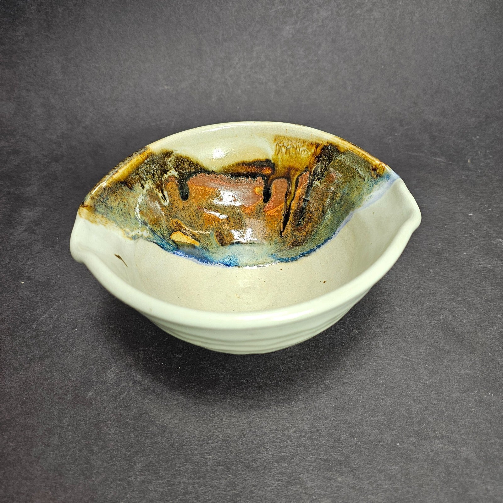 Signed Studio Pottery Bowl - Hand Signed - Mixing Bowl
