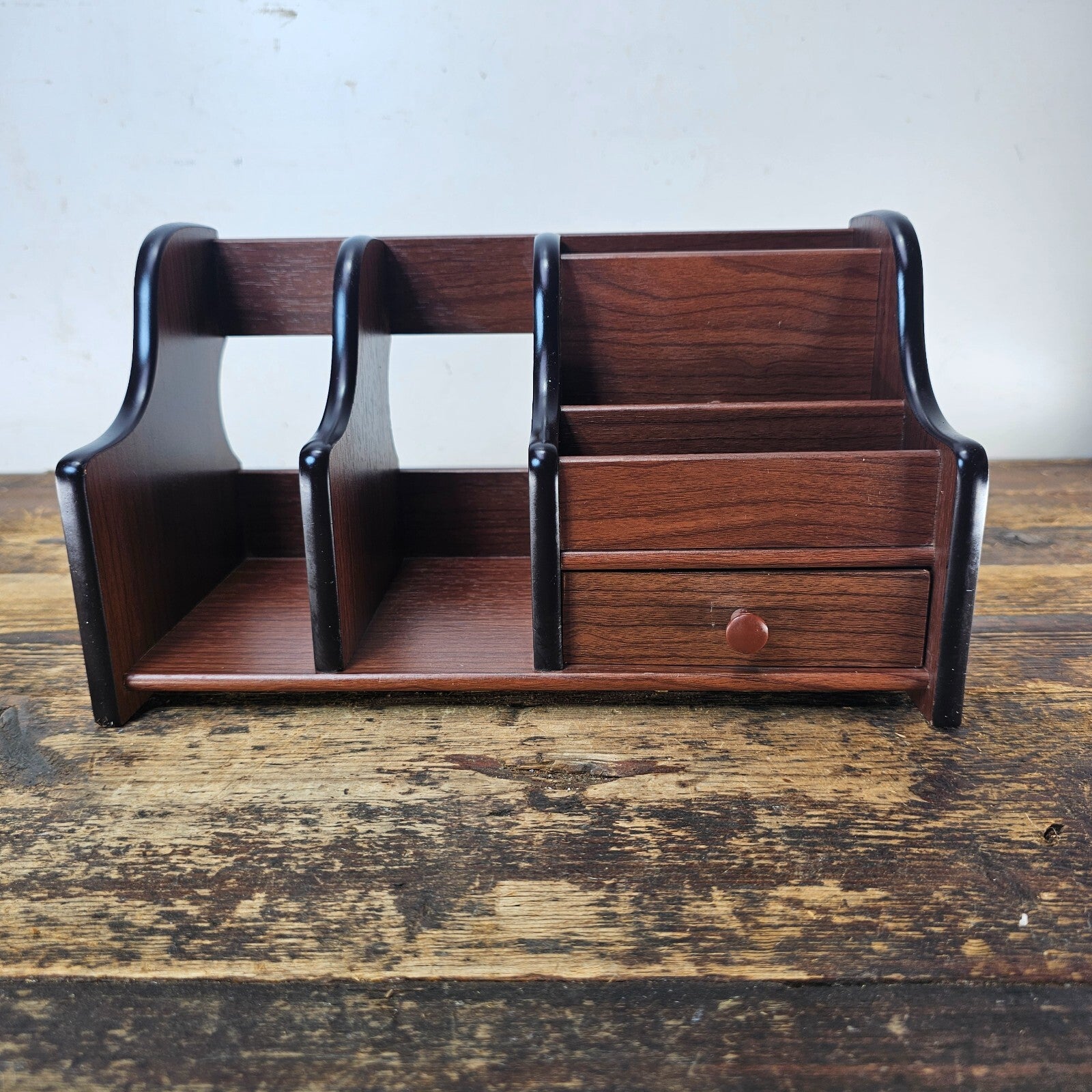 Compact Desktop Organizer CD Rack / Pen Holder 11"L x 5.5"D x 6.25"H