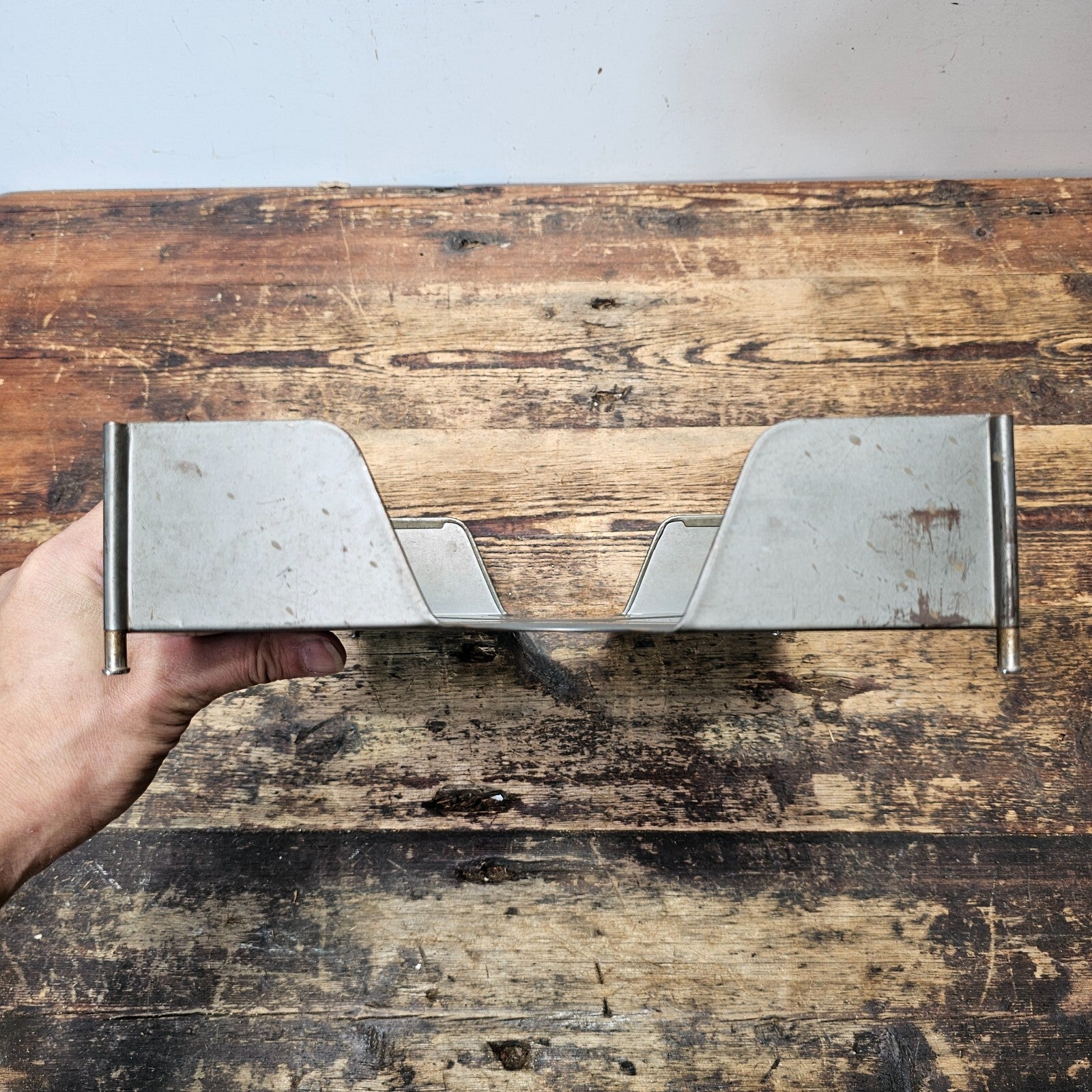 Vintage Y and E Metal Desk Tray Organizer