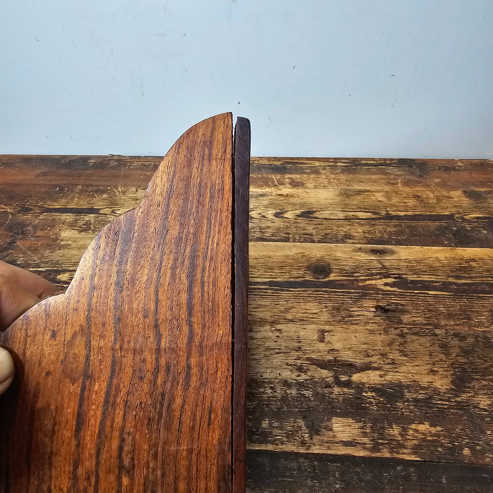 Vintage Indian Floral Wood Carved Desk Letter Stationery Rack