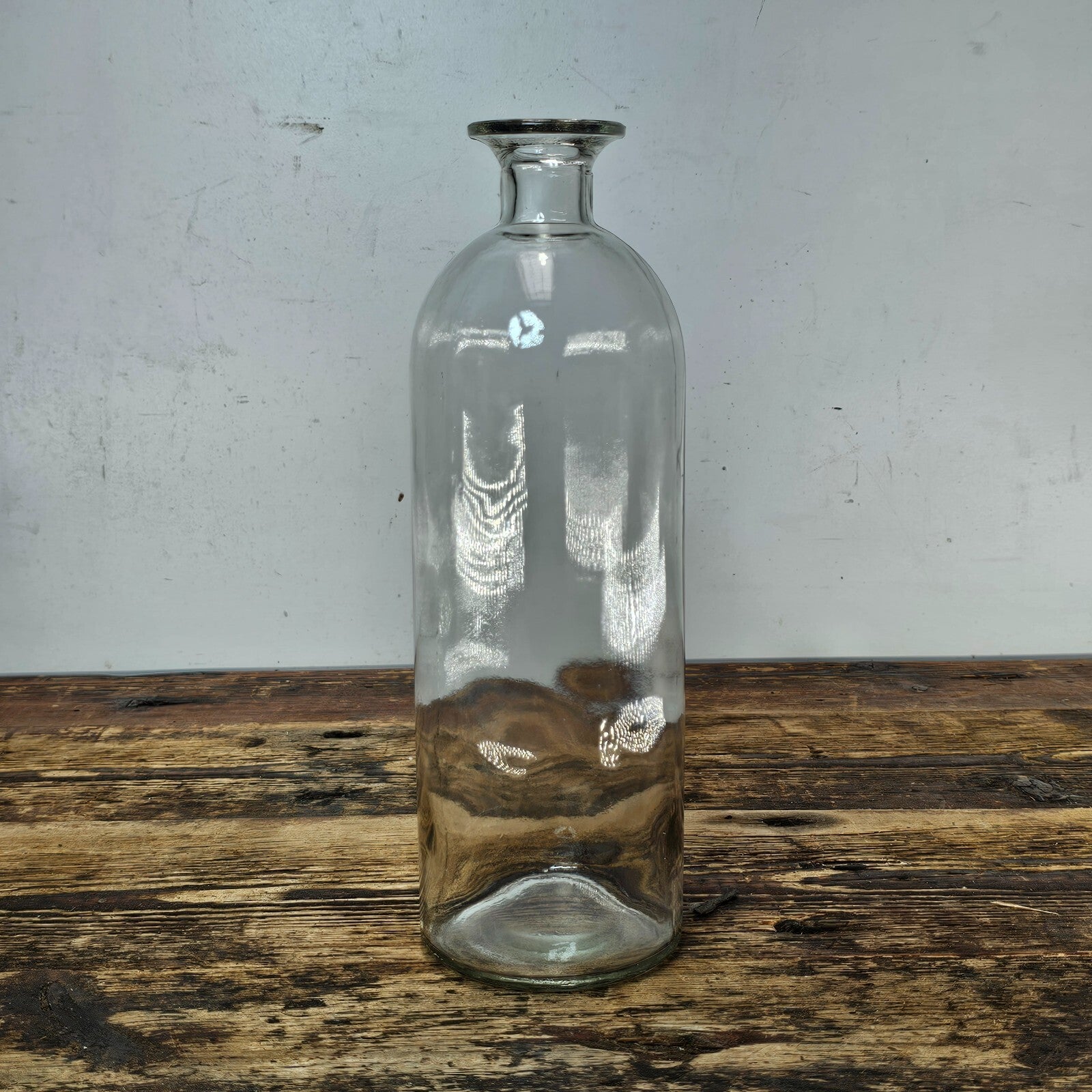 Apothecary Style Bottle Jar / Bud Vase 3.5"Diam x 10.5"H