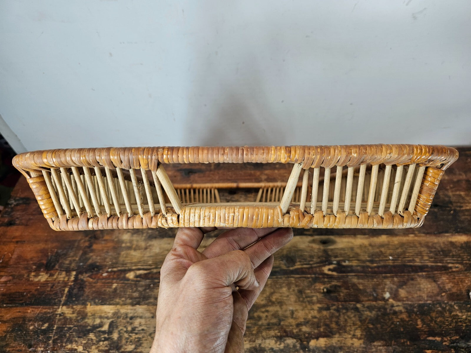Artek Finland Danish Modern Rattan Tray 1960s