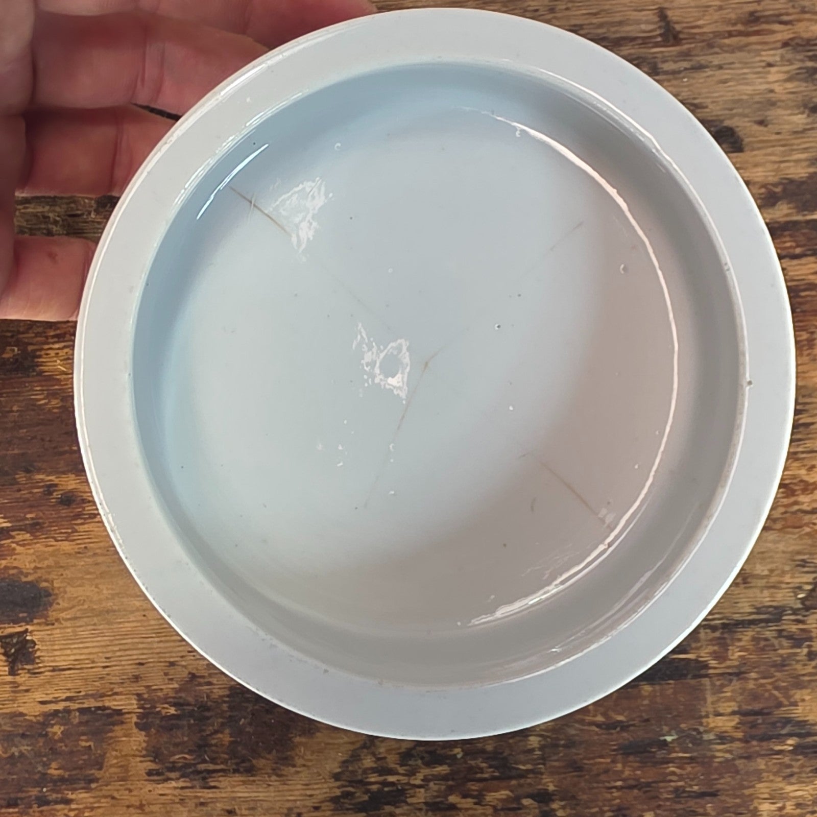 Vintage Chinese Porcelain Brush Washer / Narcissus Planter / Wine Coaster