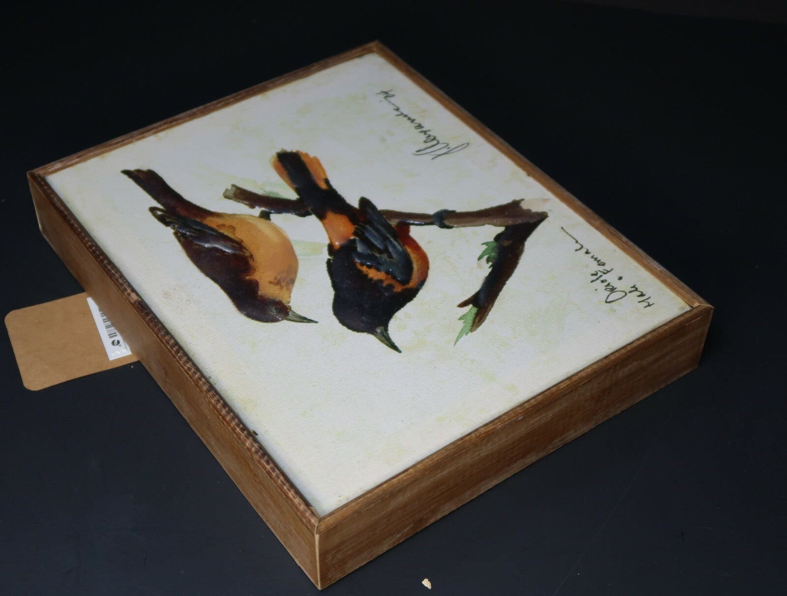 Oriole Male & Femal Shabby Chic Wall Art 10.5" x 8.5"