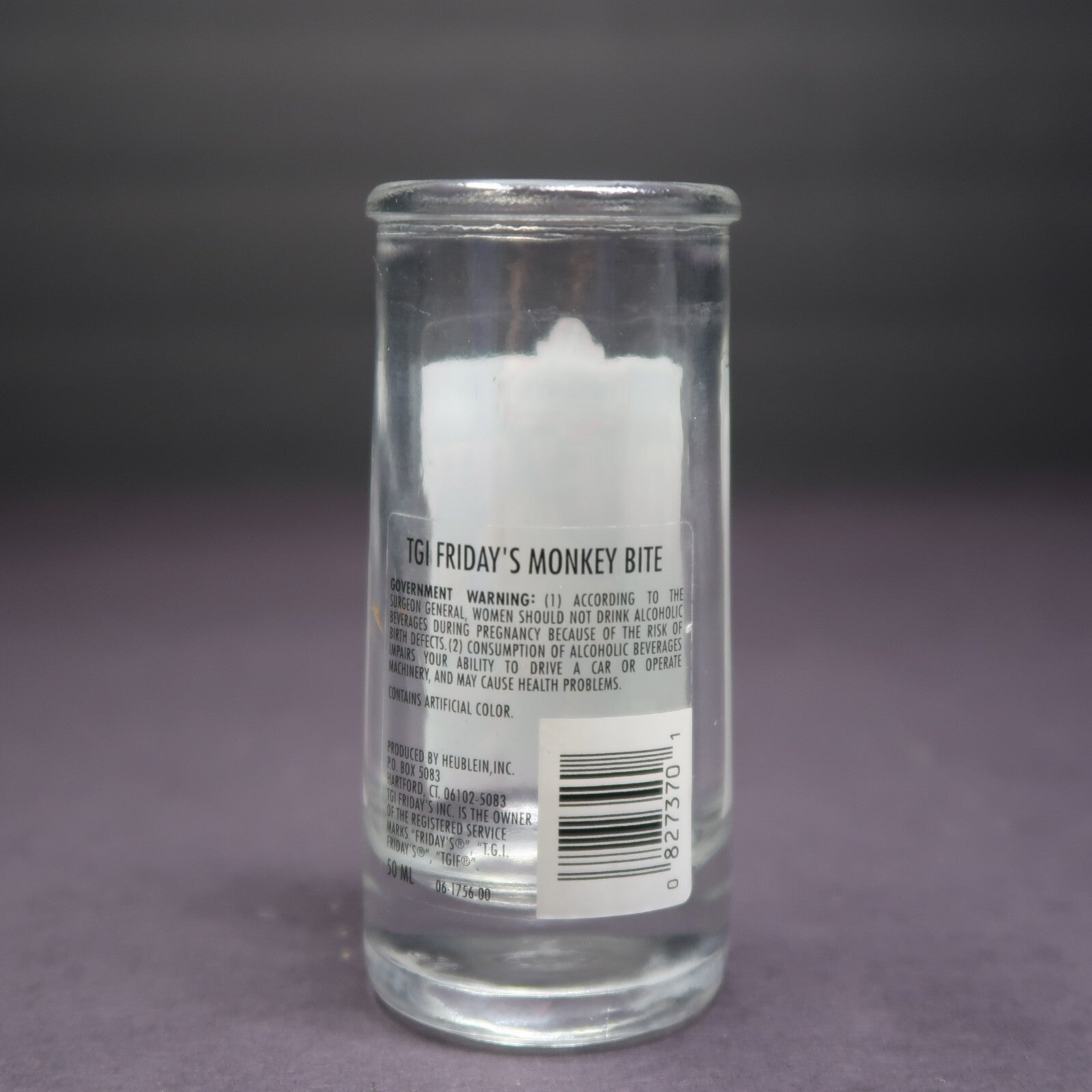 TGI Fridays Monkey Bite Shot Glass H 3.6"