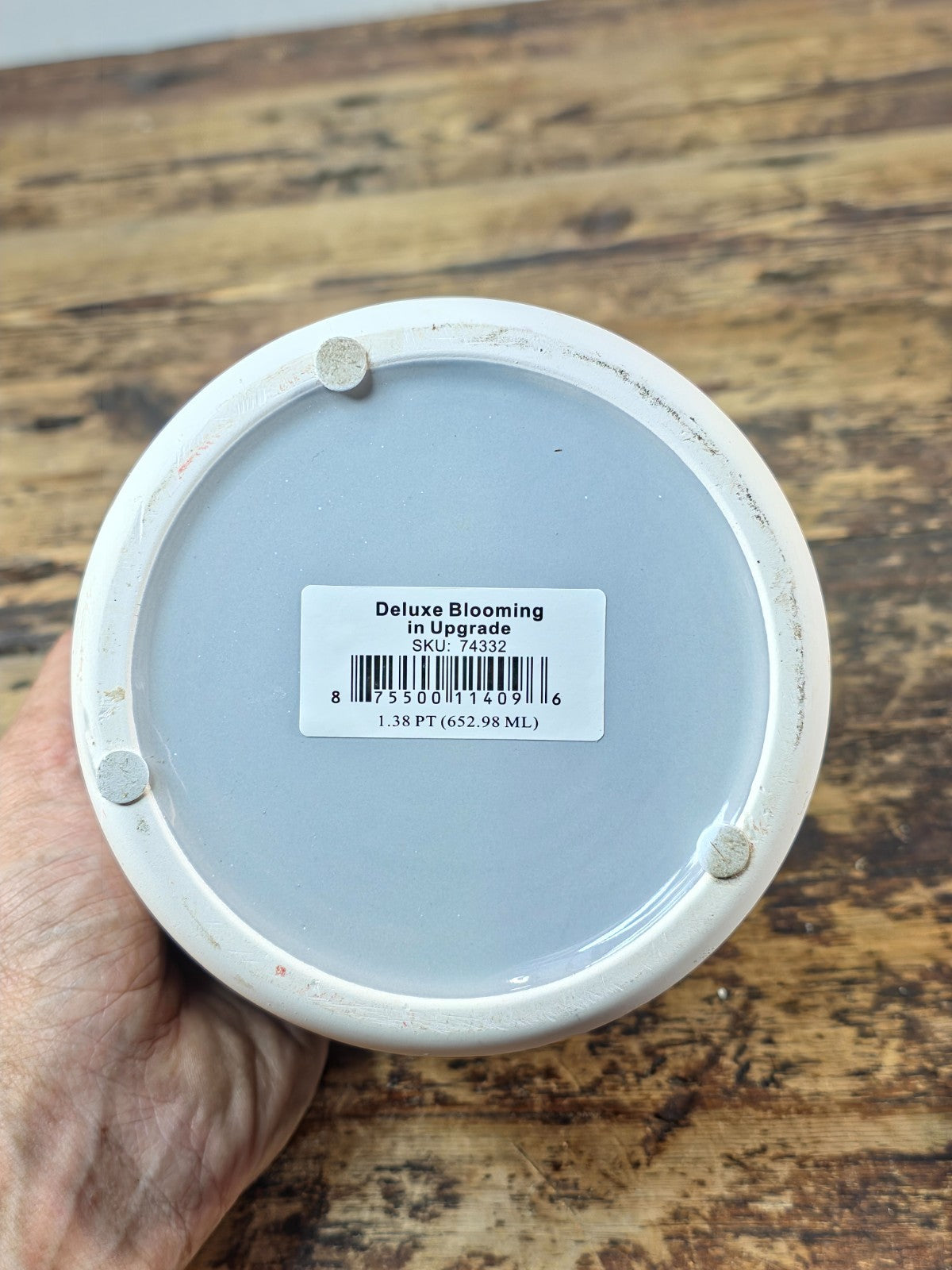 Gray & White Two-Tone Ceramic Planter 5.25" — Minimalist Modern Pot
