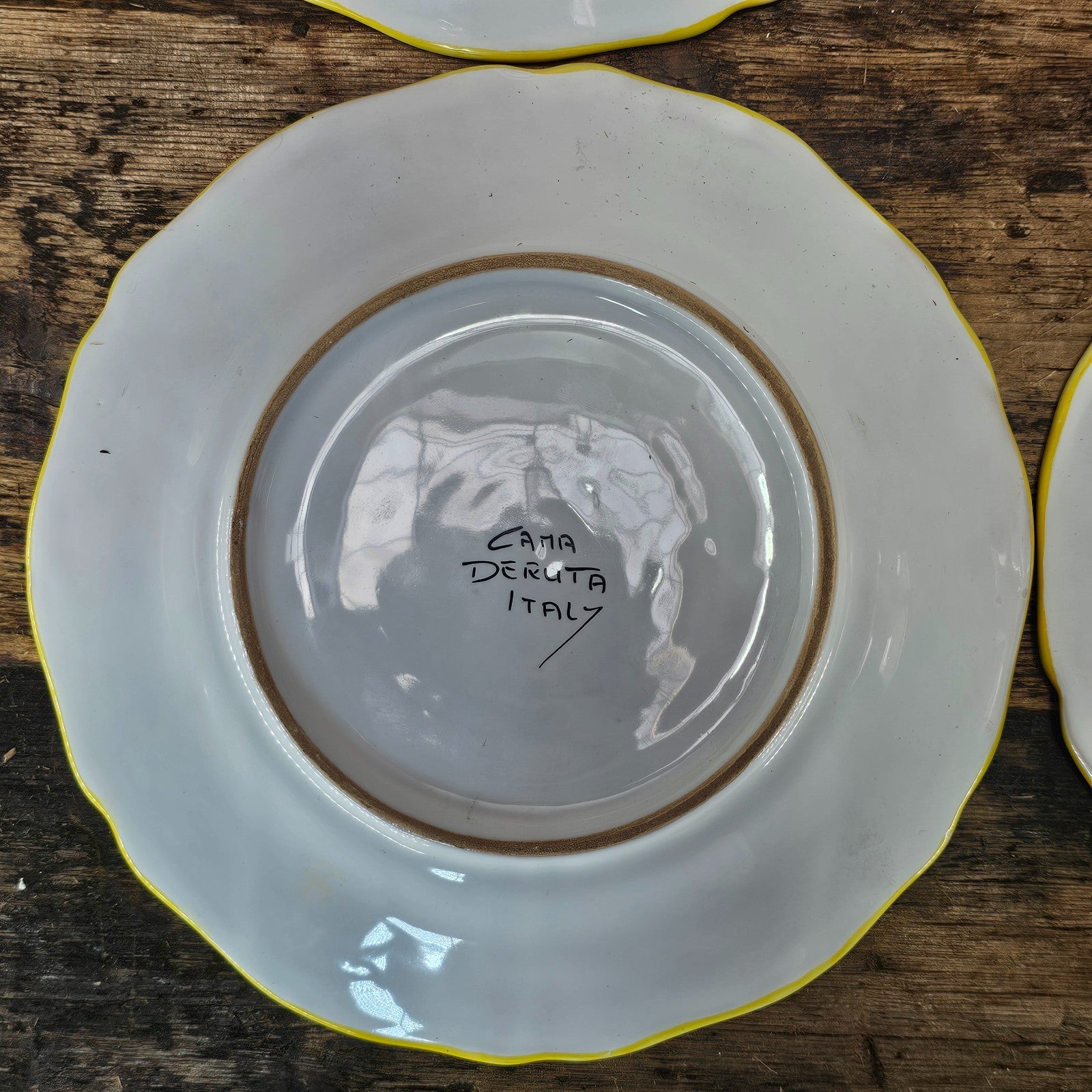 Set of 4 Vintage CAMA "Ricco Deruta" Maiolica Salad/Dessert Plates 8.25"