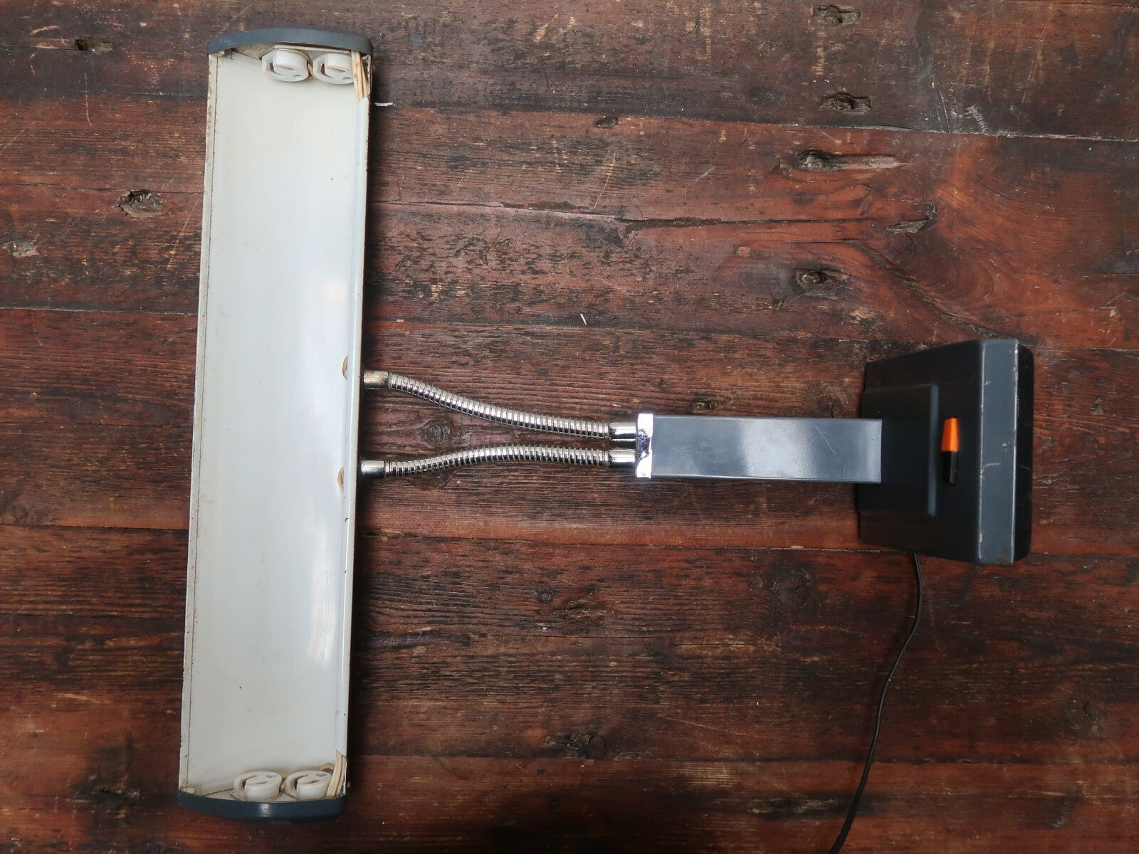 Vintage Imar Double Gooseneck Office Desk Lamp Light Made In Japan