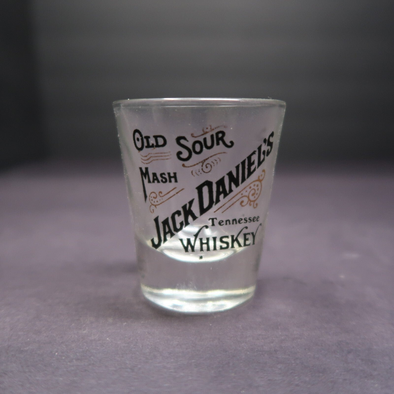 Jack Daniels Old Sour Mash Tennessee Whiskey Heavy Base Shot Glass H 2.3"