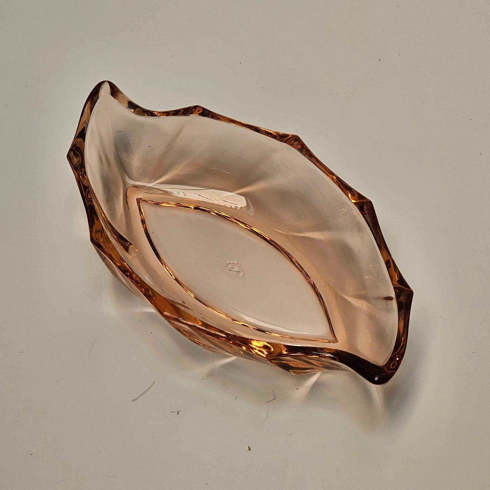 Heisey 7" Twist Flamingo Pickle Dish