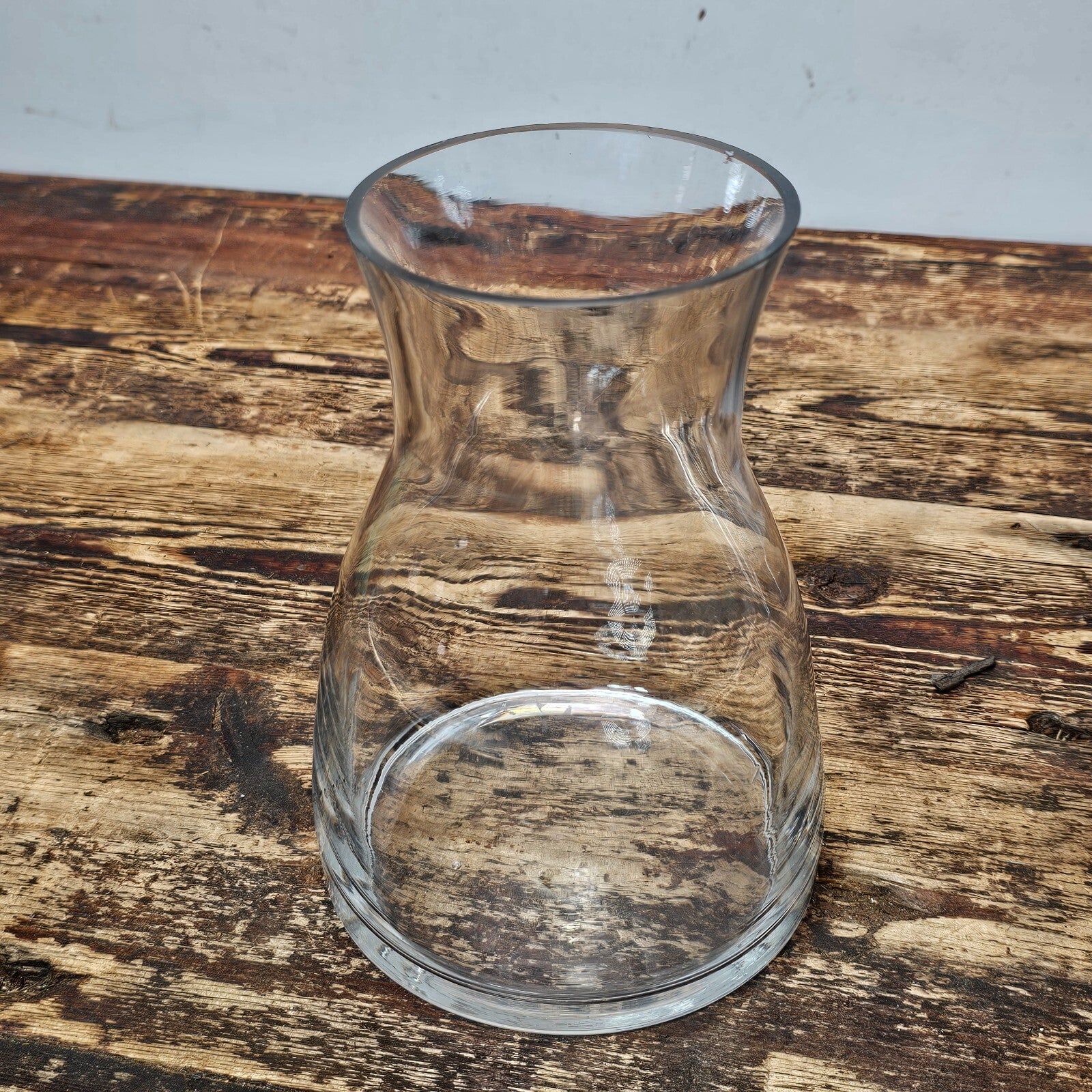 Clear Glass Flower Vases 5"Diam x 7"H