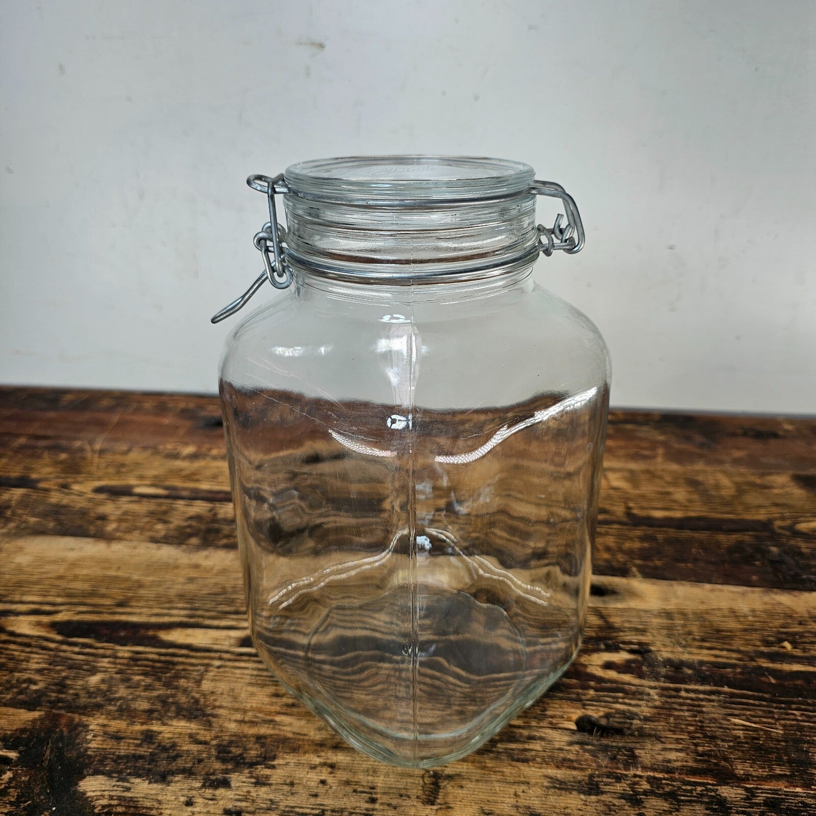 Bormioli Rocco Fido Glass 3 Liter Square Canning Jar from ITALY (No Gasket)