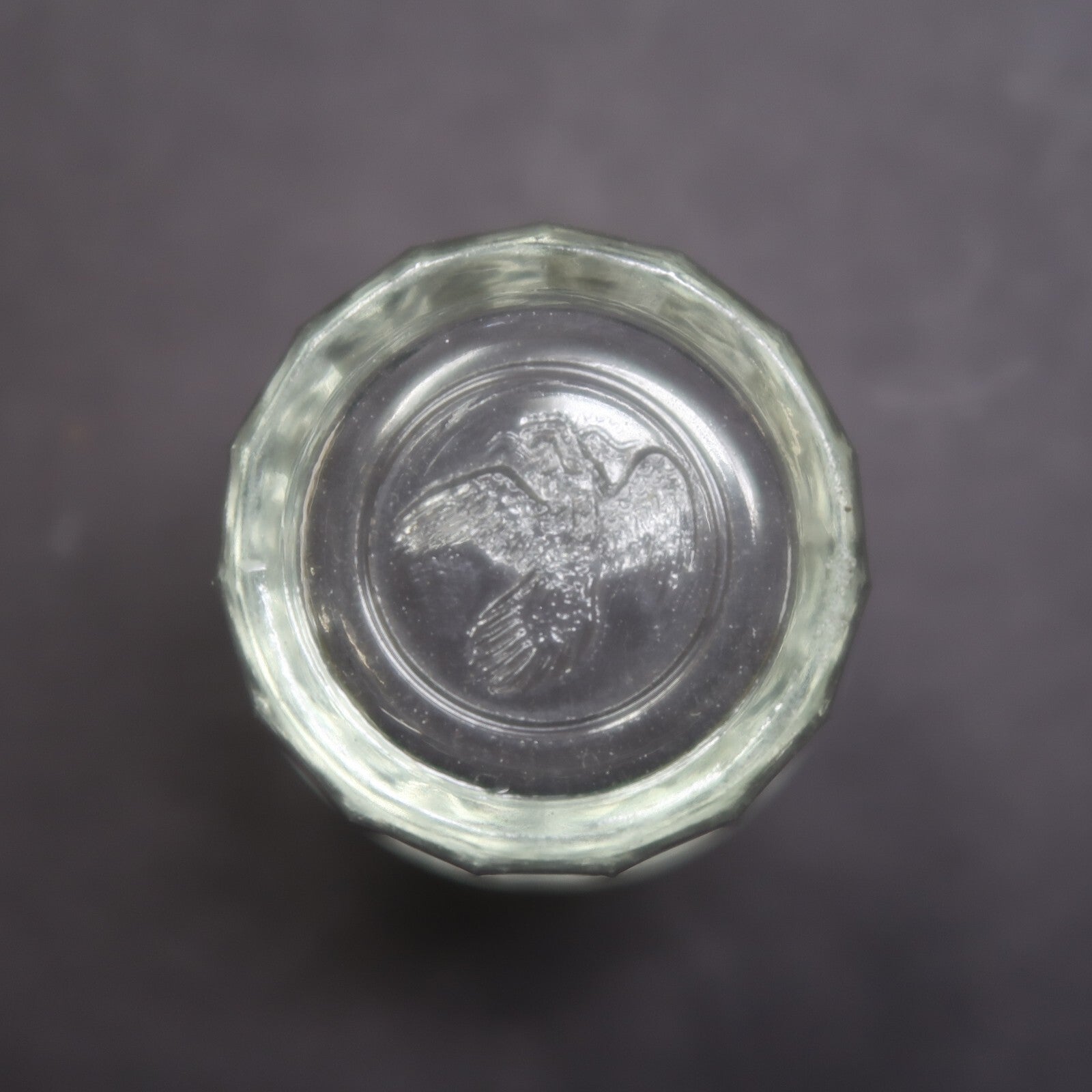 Vintage Shot Glass - Eagle Mark On Bottom H 1.85"
