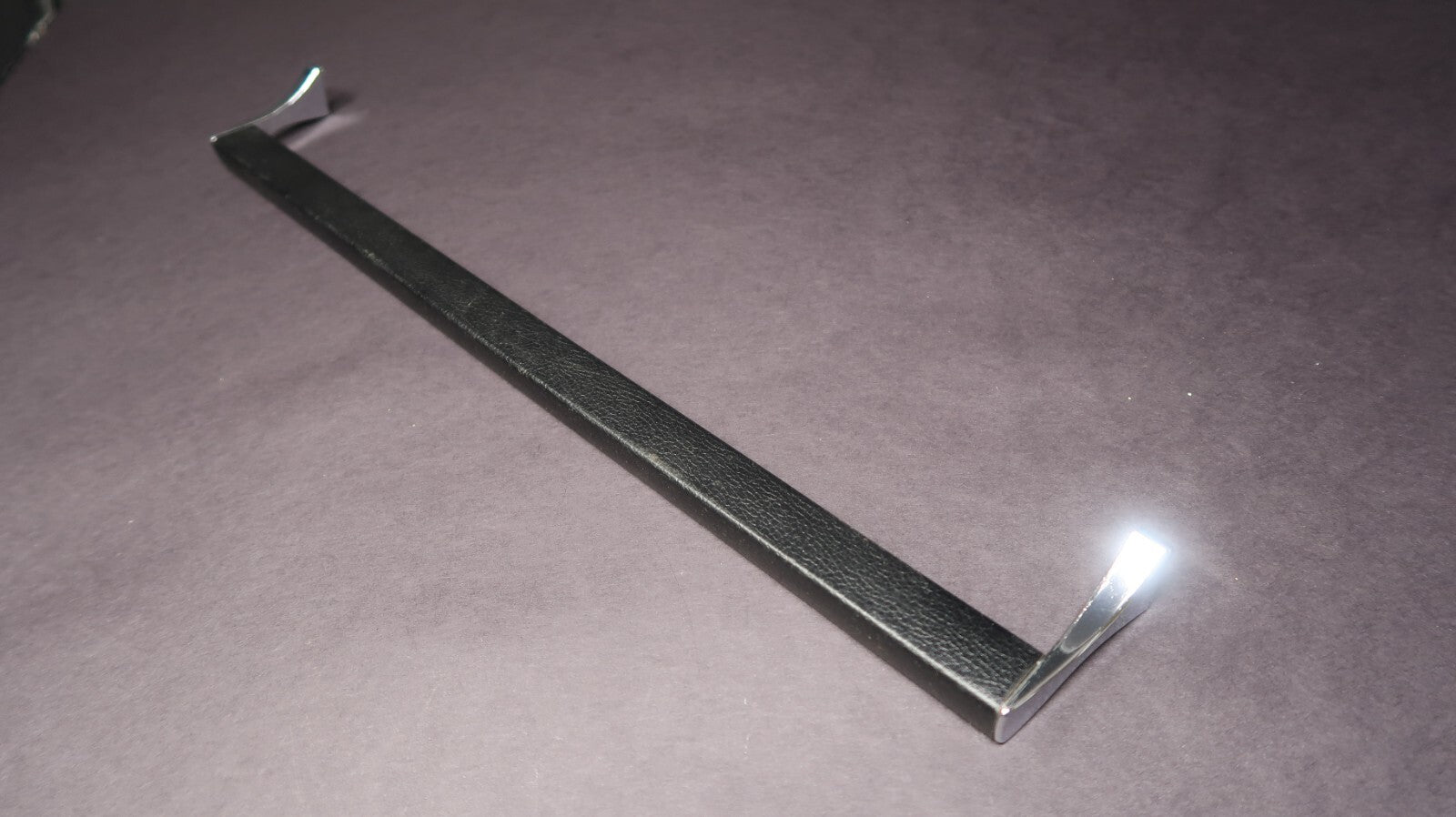 Vintage Cabinet Handle Pull Kitchen Drawer Pull Black & Chrome 15"