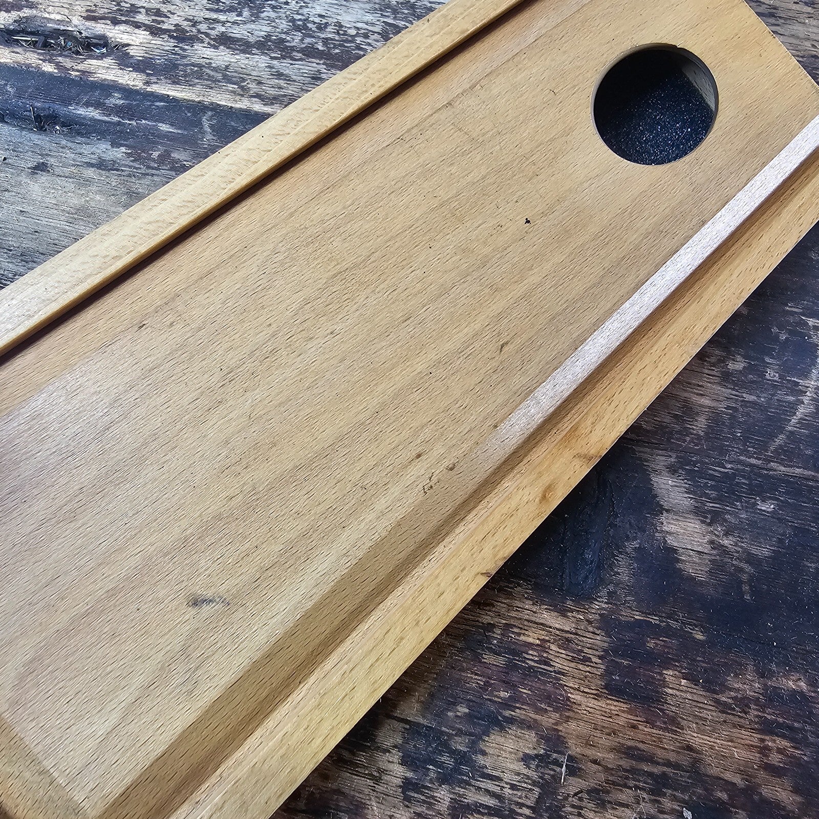 Vintage Wooden Sliding Box / Pencil Case with Magnetic Closure