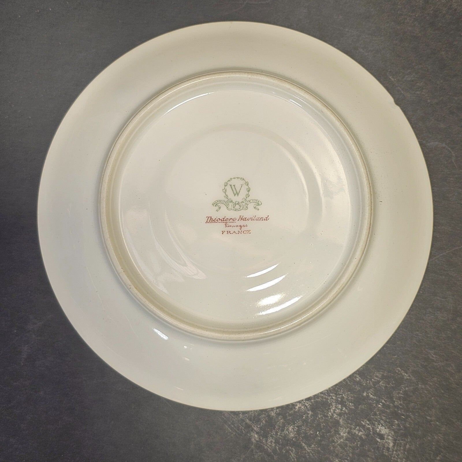 Theodore Haviland Limoges France Teacup Saucer & Fruit Bowl Set White Gold Trim