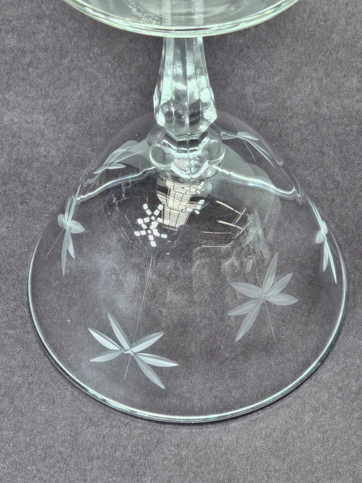 Libbey Clear Candlelight Etched Sherbet Stemmed Champagne Glass