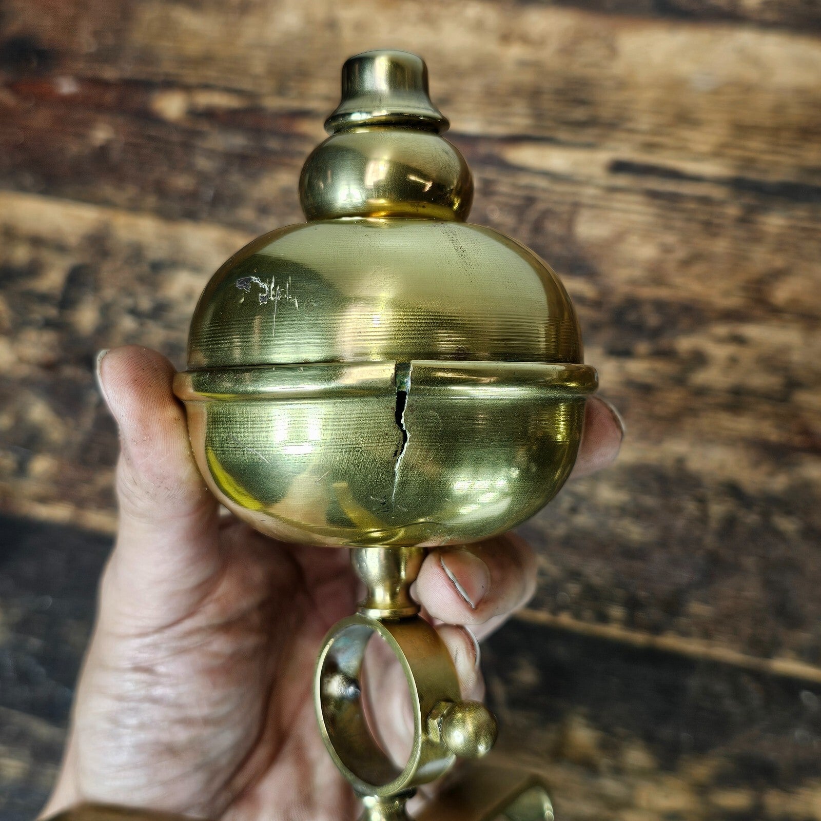 Set of 2 Brass Ornaments Vintage
