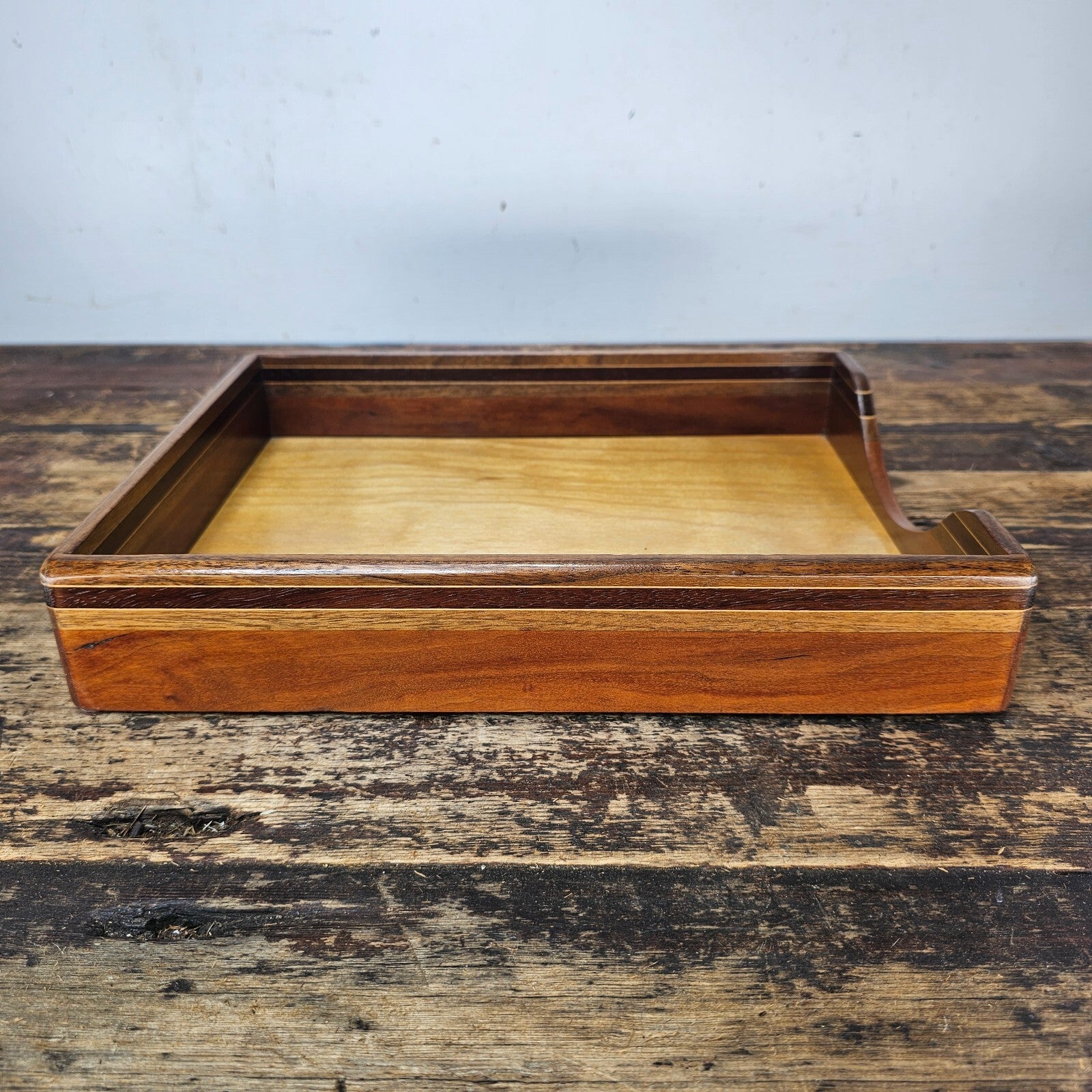 Nordic Style Vintage Wooden Document Tray