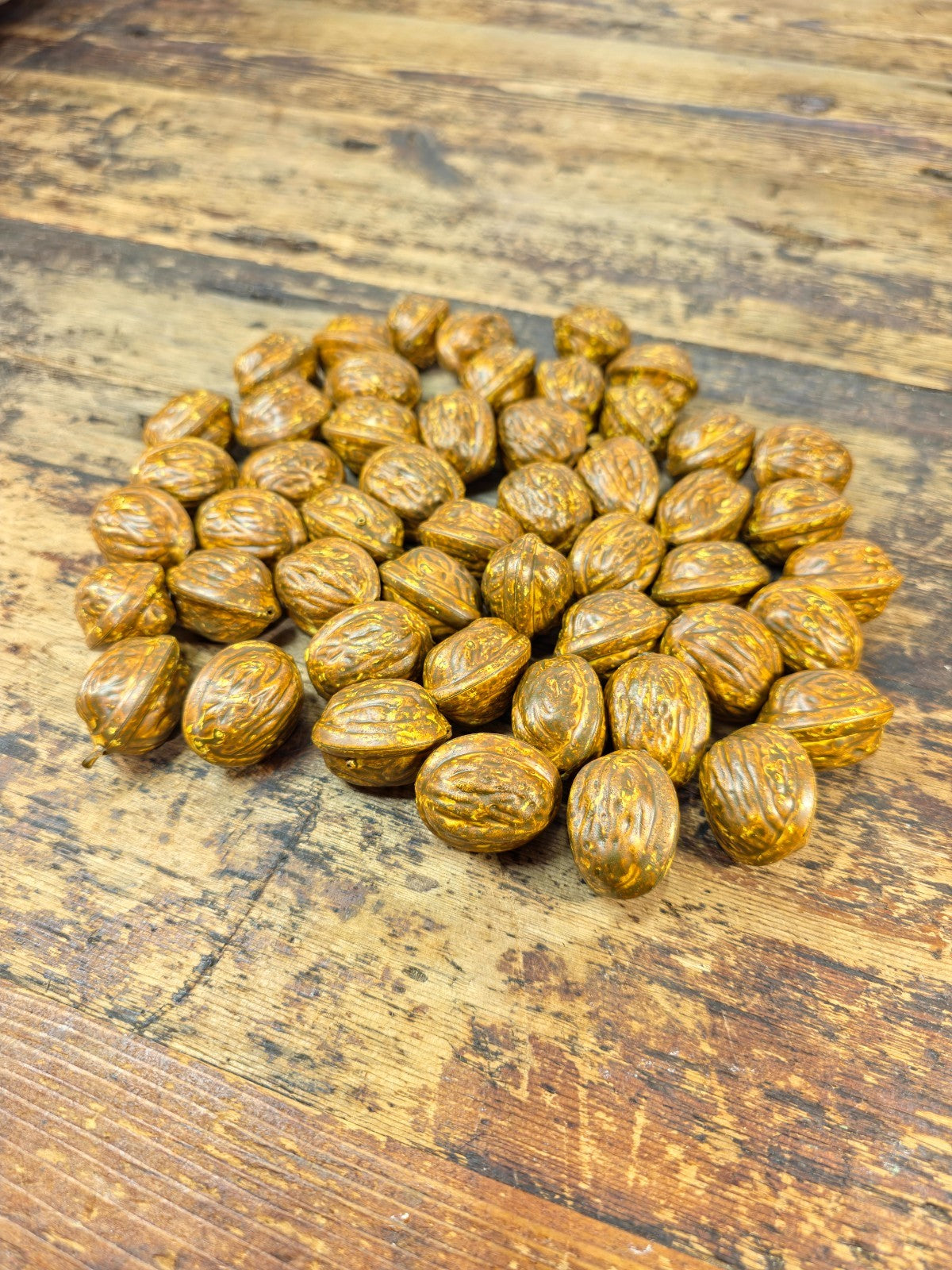 Artificial Walnuts 50Pcs Realistic Fake Nut Decorations
