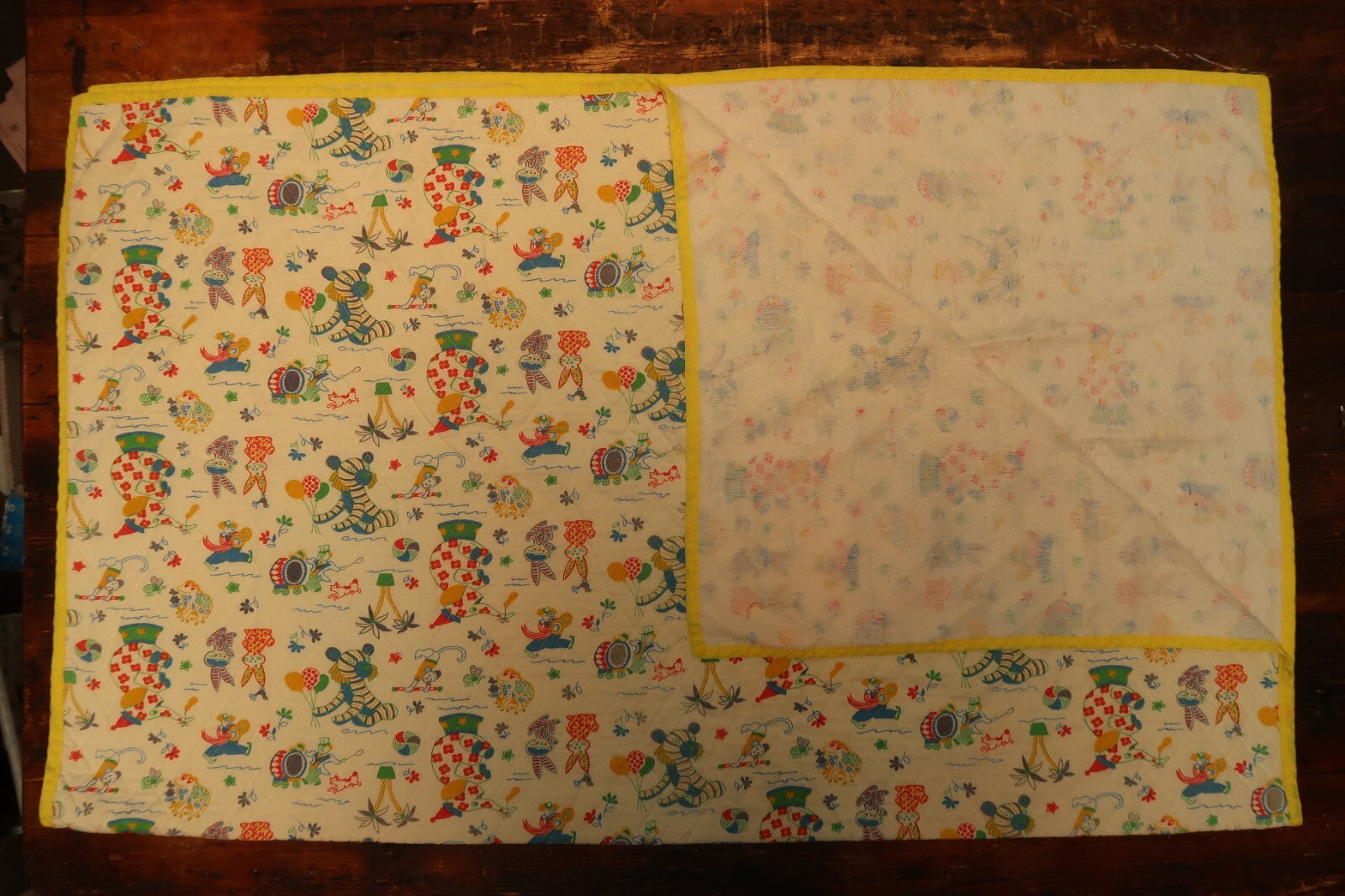 Vintage Baby Blanket Circus 43" x 54"