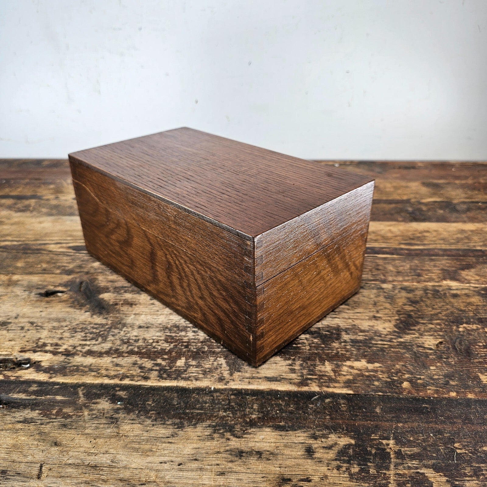 Vintage Wooden Index Card File Box - Goodwill Industries (1974-1992)
