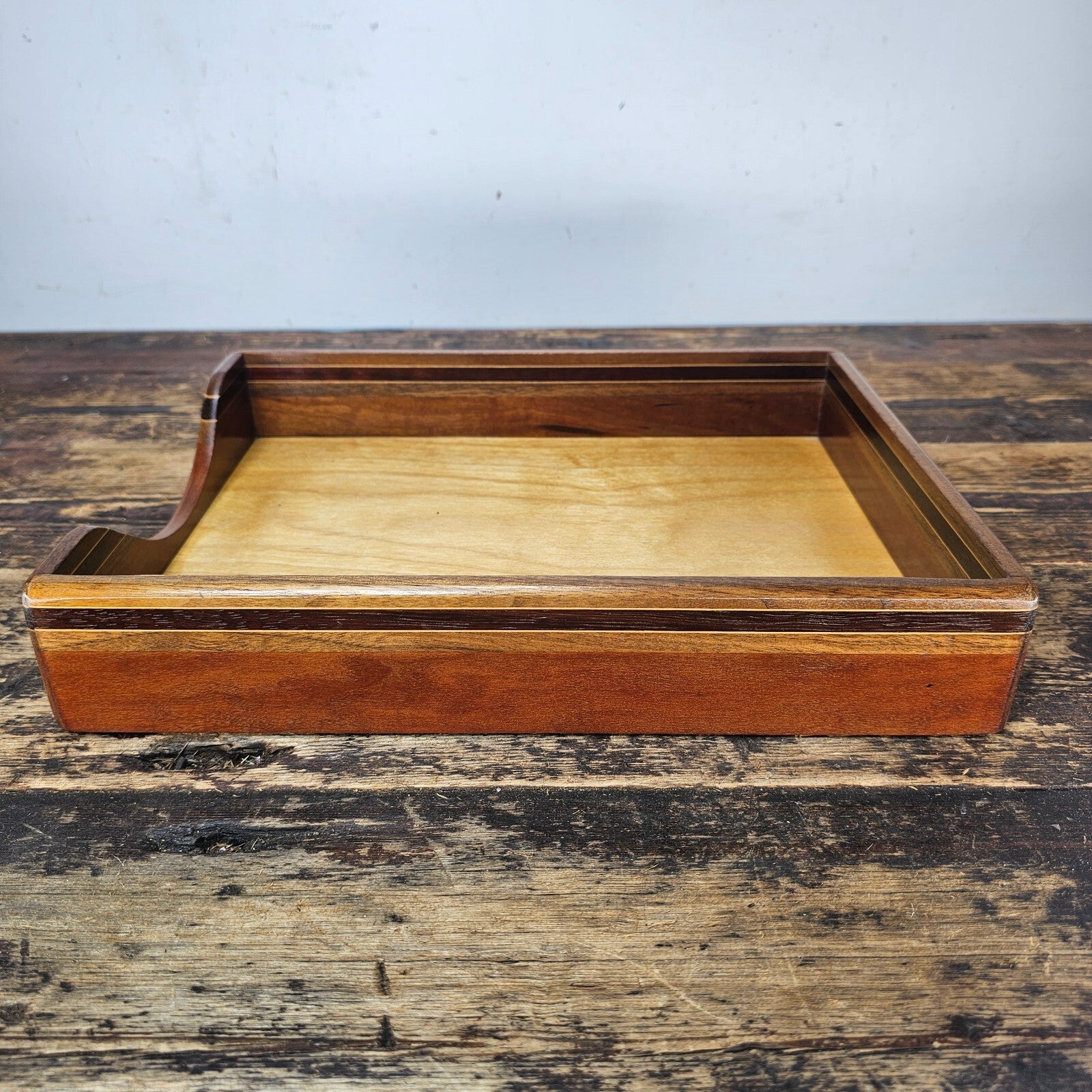 Nordic Style Vintage Wooden Document Tray