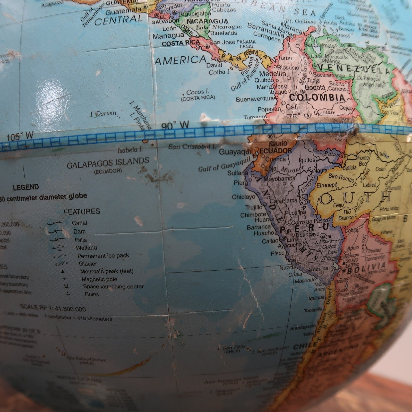 A Quality Globe The George F. Cram Company World Globe 12" Diameter