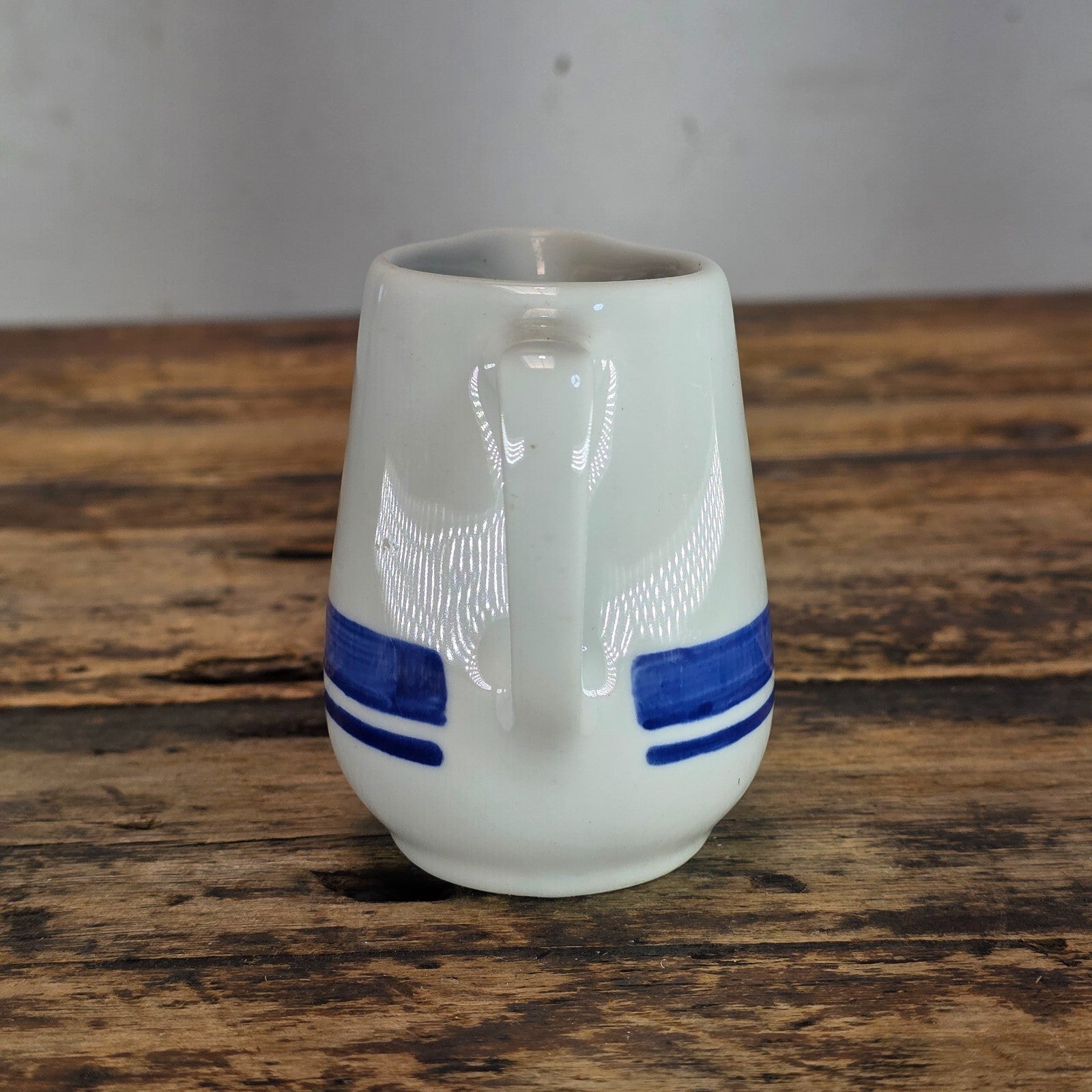 Vintage Lamberton Sterling China Restaurant Ware Creamer - Blue Bands, USA