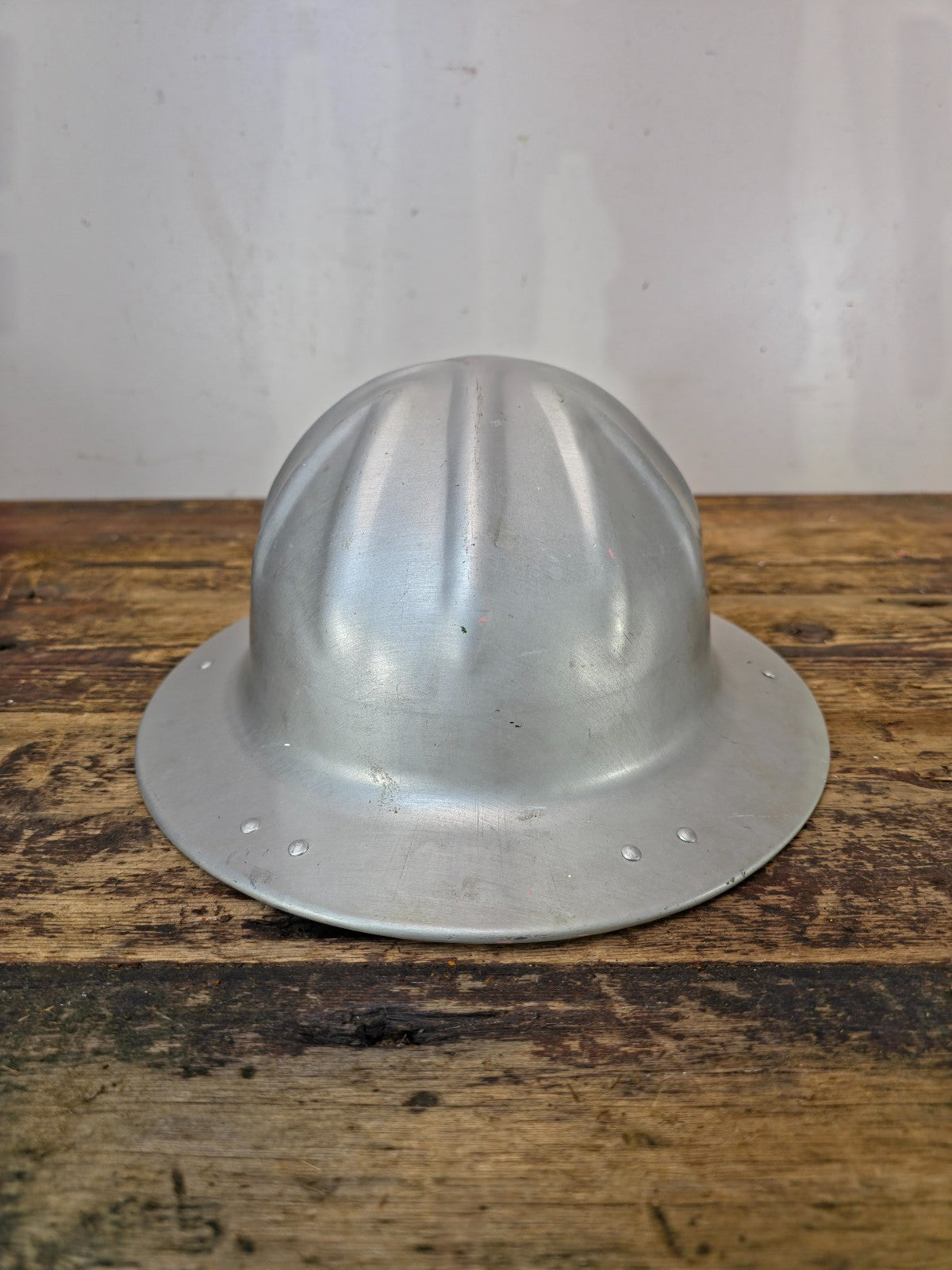 Vintage B.F. McDonald Co. Aluminum Hard Hat – Los Angeles, c.1940s–1950s