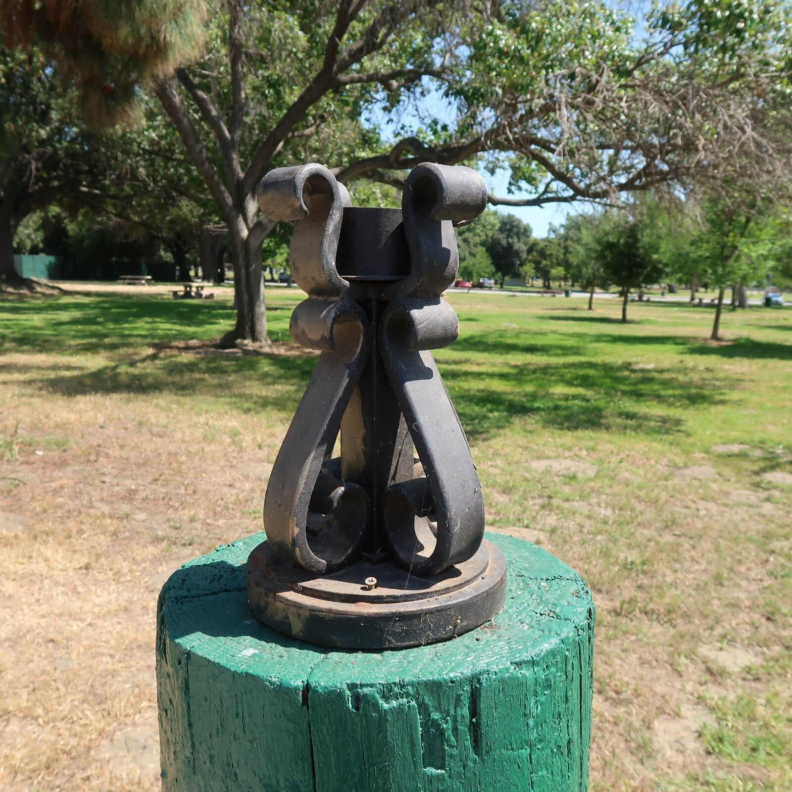 Iron Garden Candle Holder 8" x 8" x H 12.5" (12 lb.)